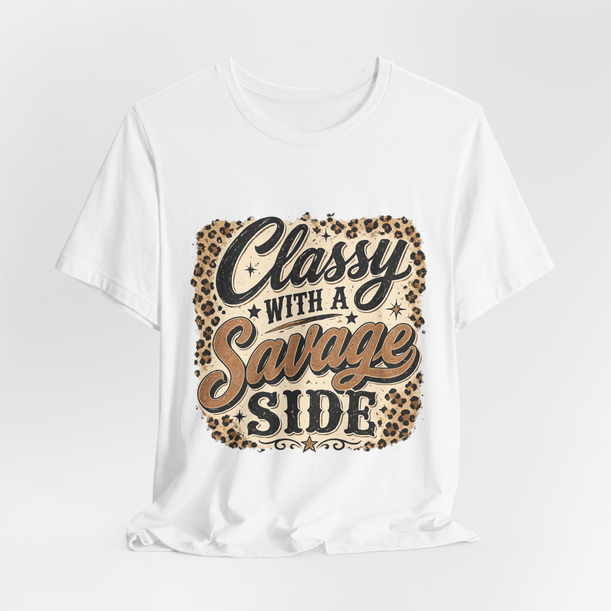 Classy with a Savage Side Leopard Graphic Tee