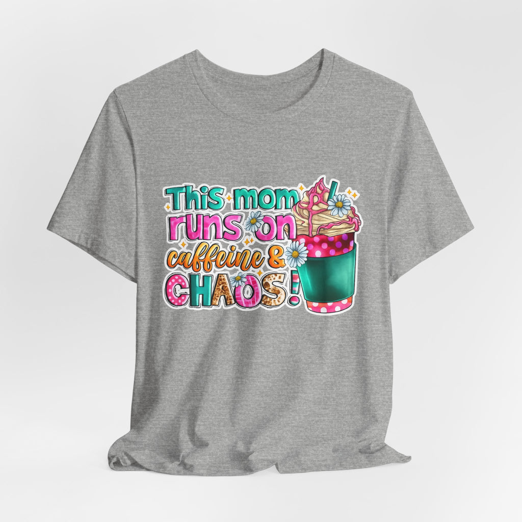 This Mom Runs on Coffee and Chaos — Funny Mom Graphic Tee