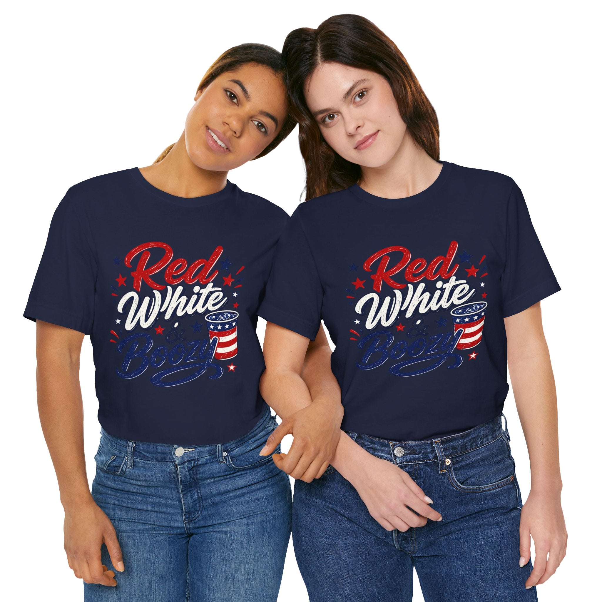 Red White & Boozy Tee — Patriotic 4th of July Graphic T-Shirt