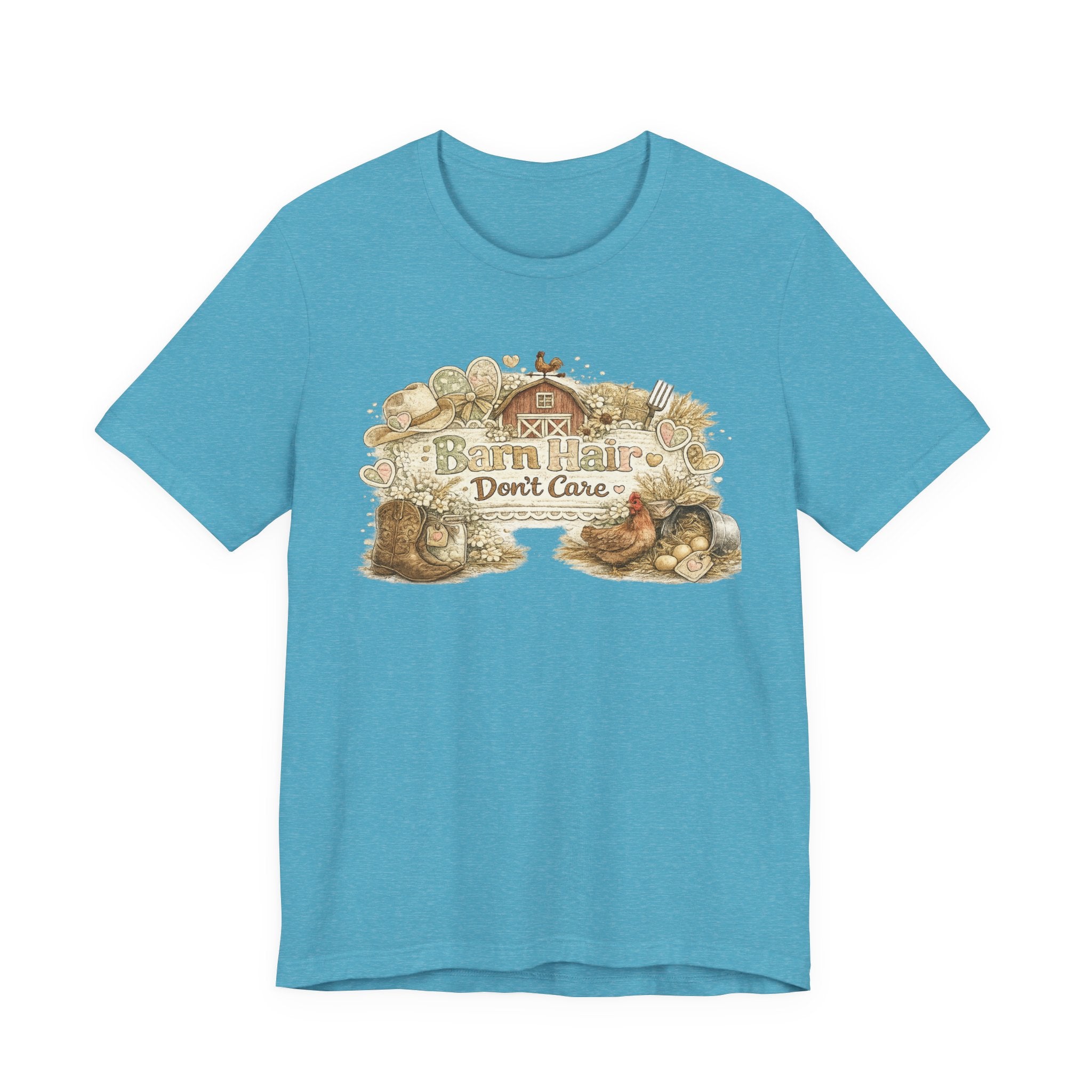 Barn Hair Don't Care — Funny Horse Girl & Country Women's Tee