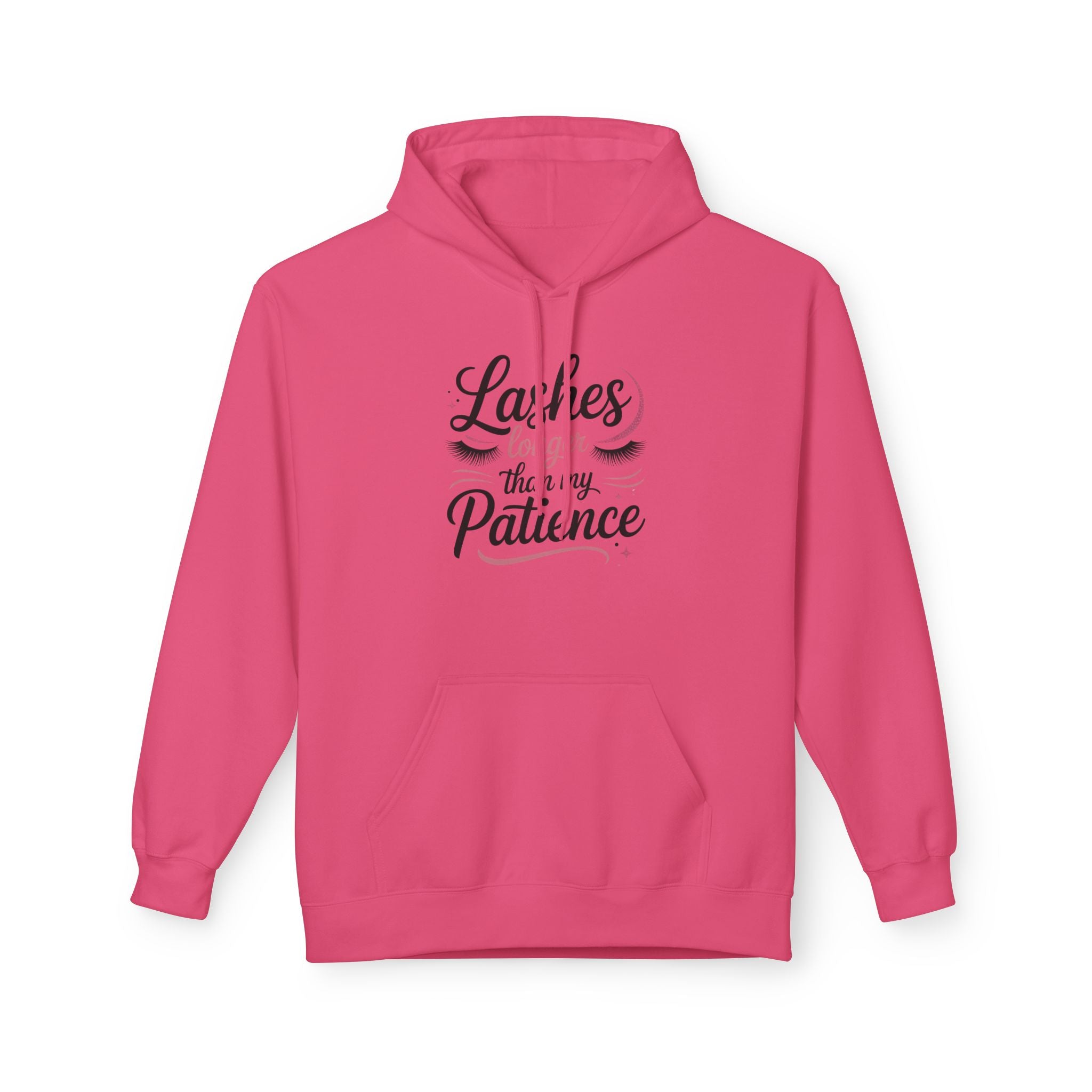 Hoodie — “Lashes to Live By: Patience” Beauty Quote Pullover