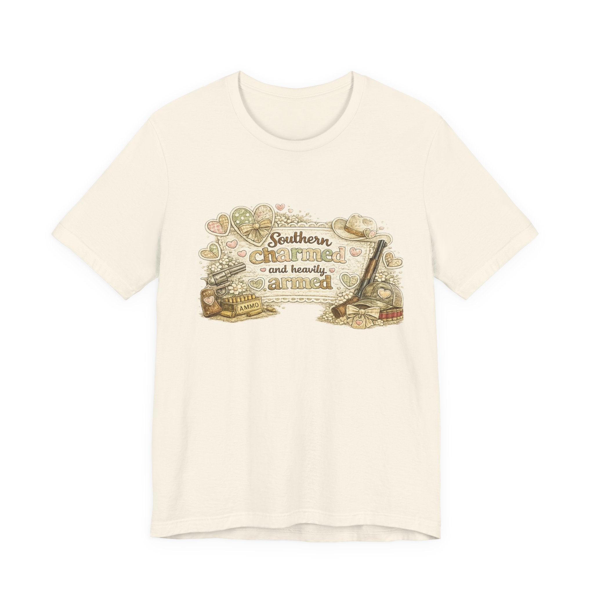 Southern Charmed and Heavily Armed — Funny Women's 2nd Amendment Tee