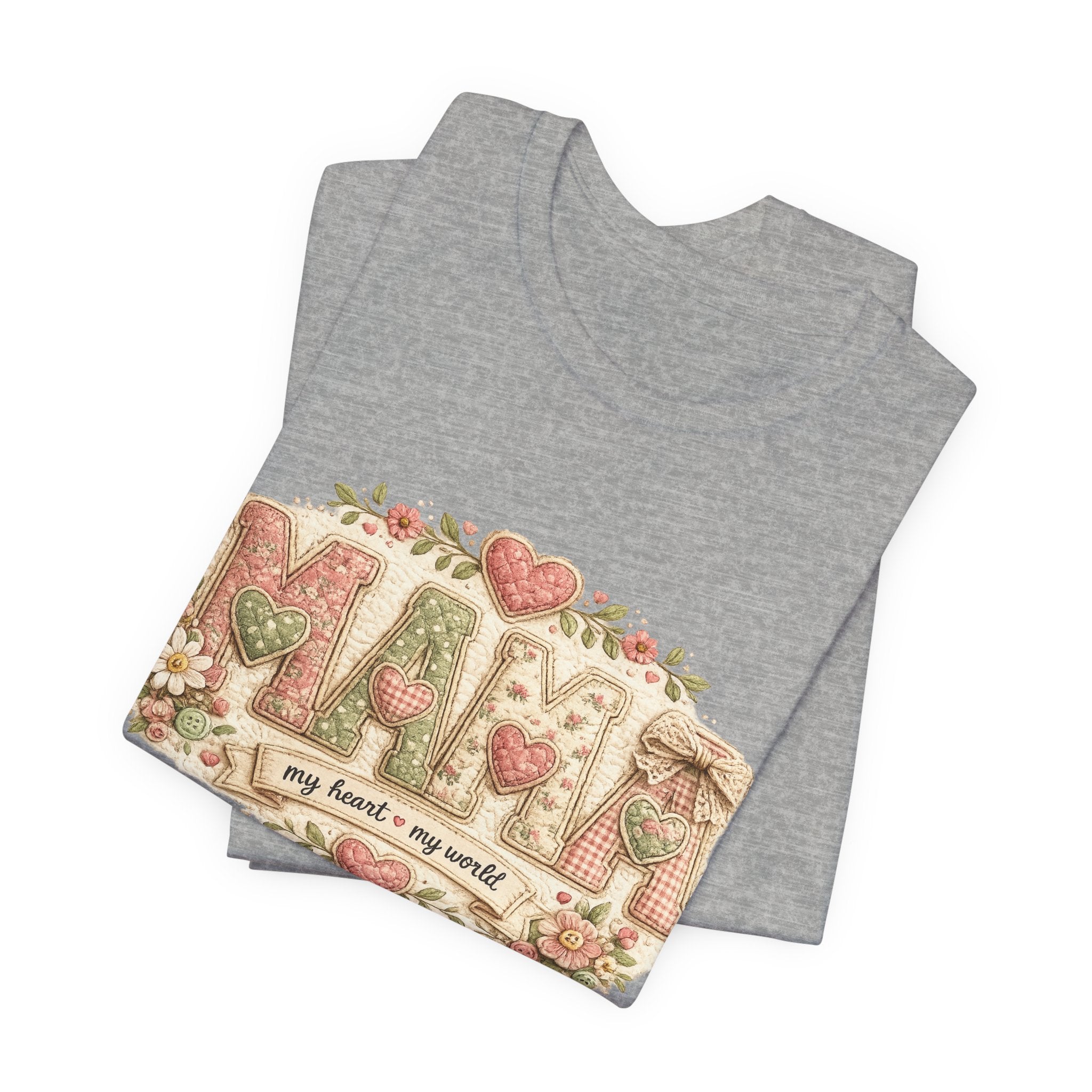 Mama — My Heart, My World | Heartfelt Mom Graphic Tee