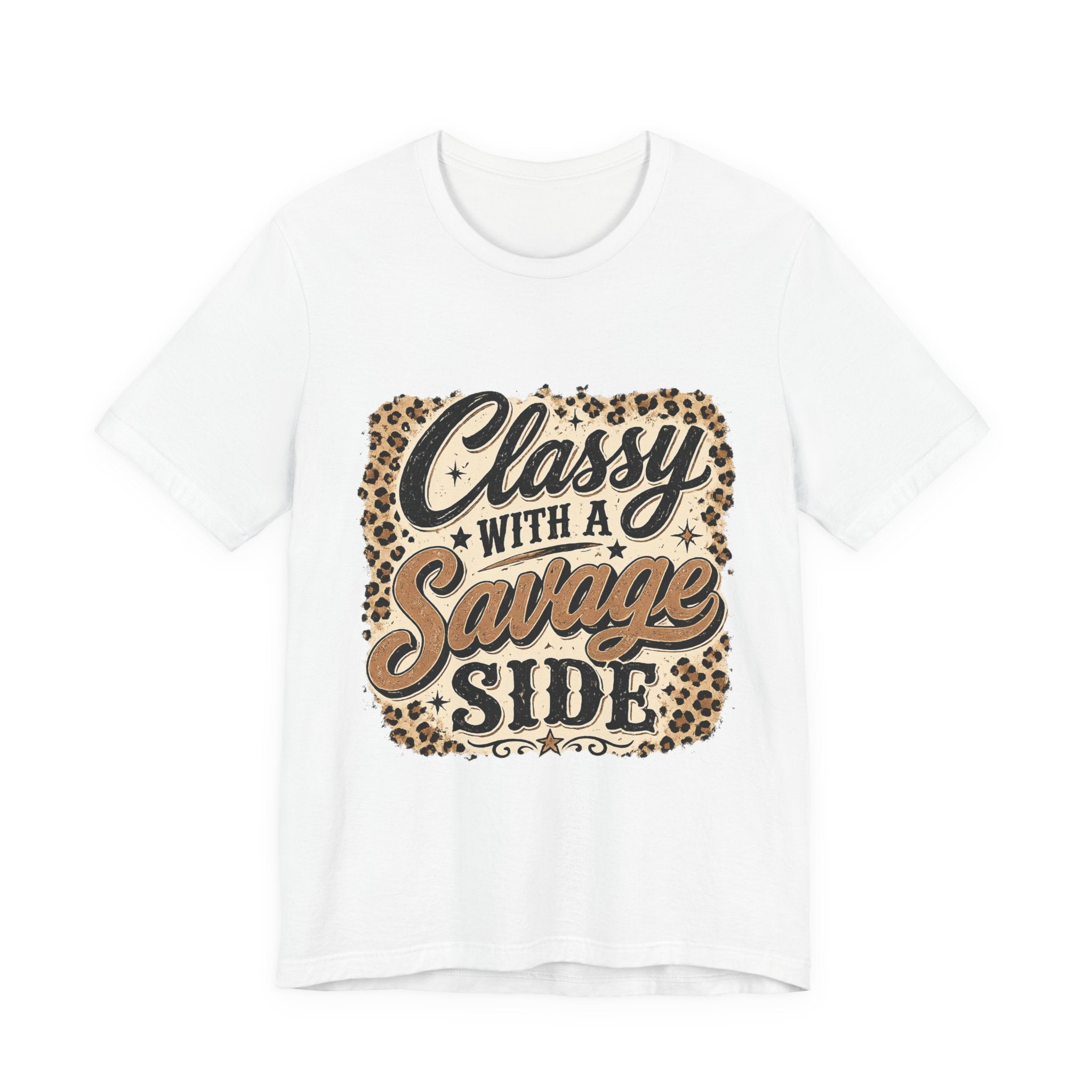 Classy with a Savage Side Leopard Graphic Tee