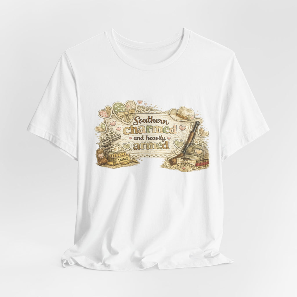 Southern Charmed and Heavily Armed — Funny Women's 2nd Amendment Tee