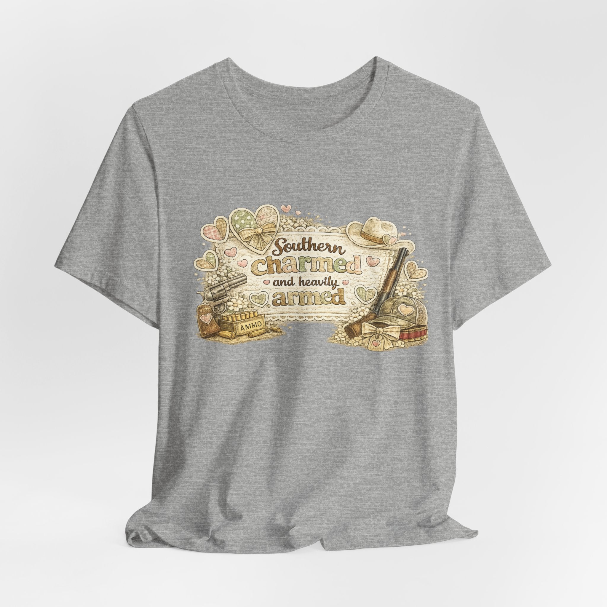 Southern Charmed and Heavily Armed — Funny Women's 2nd Amendment Tee