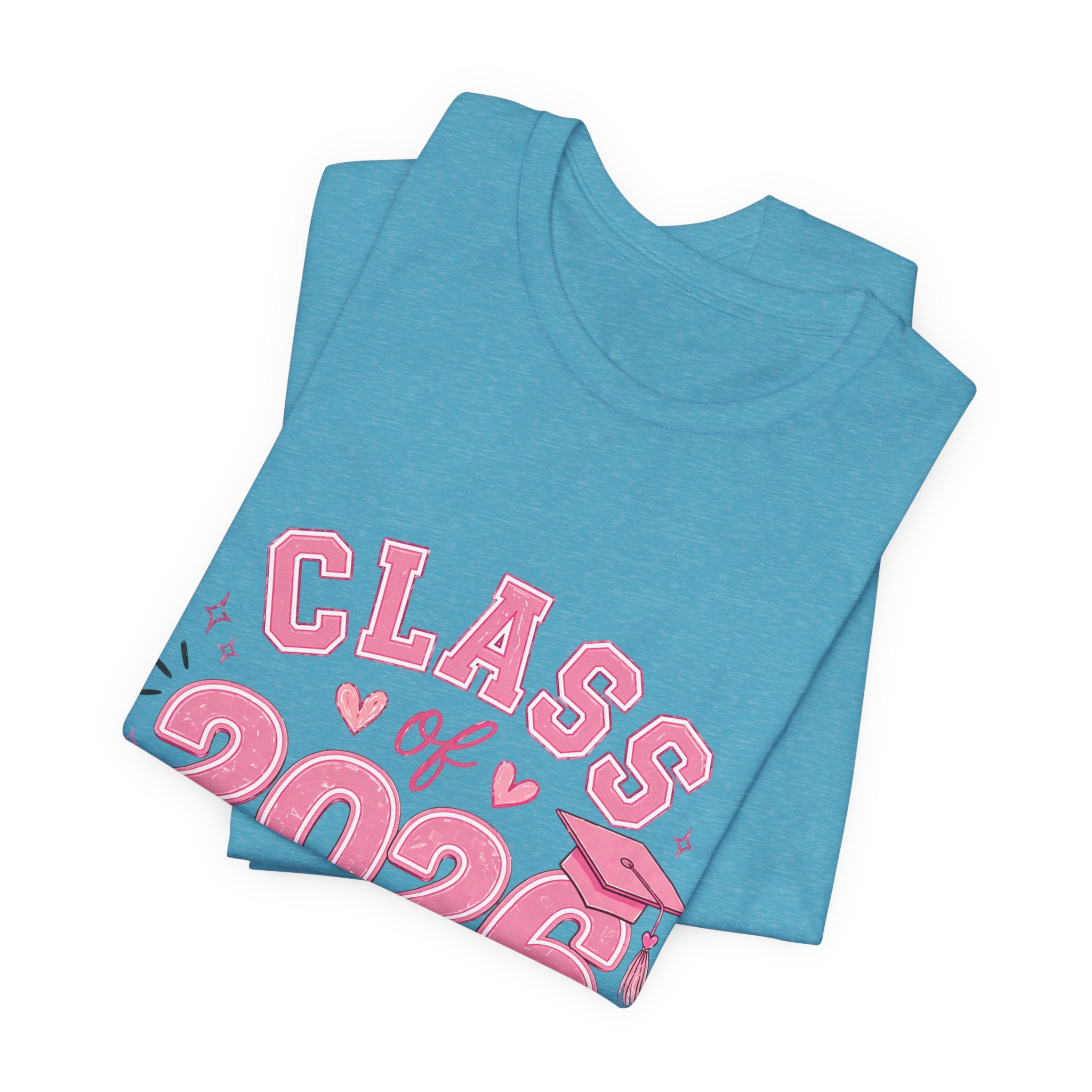 Class of 2026 T‑Shirt — Pink Grad Cap "The Future Is Cute, Watch Me Shine"
