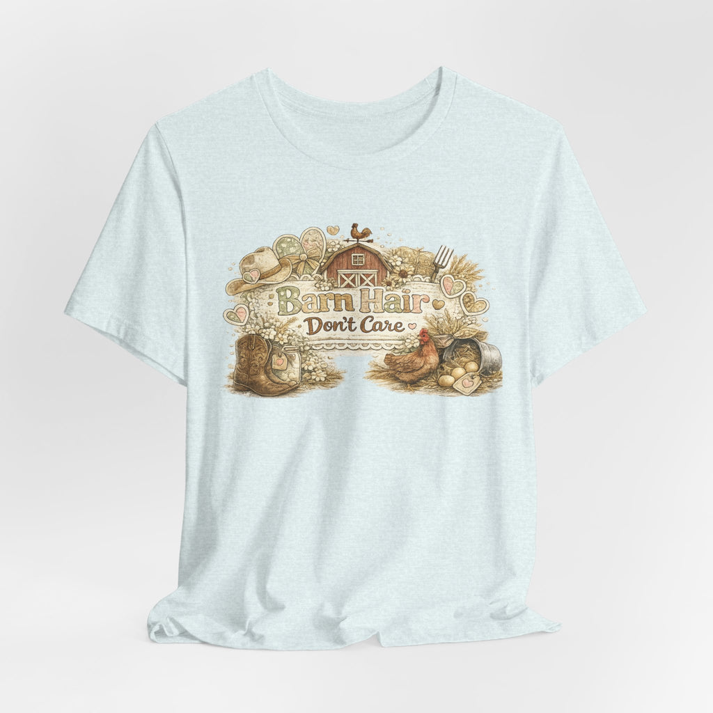 Barn Hair Don't Care — Funny Horse Girl & Country Women's Tee