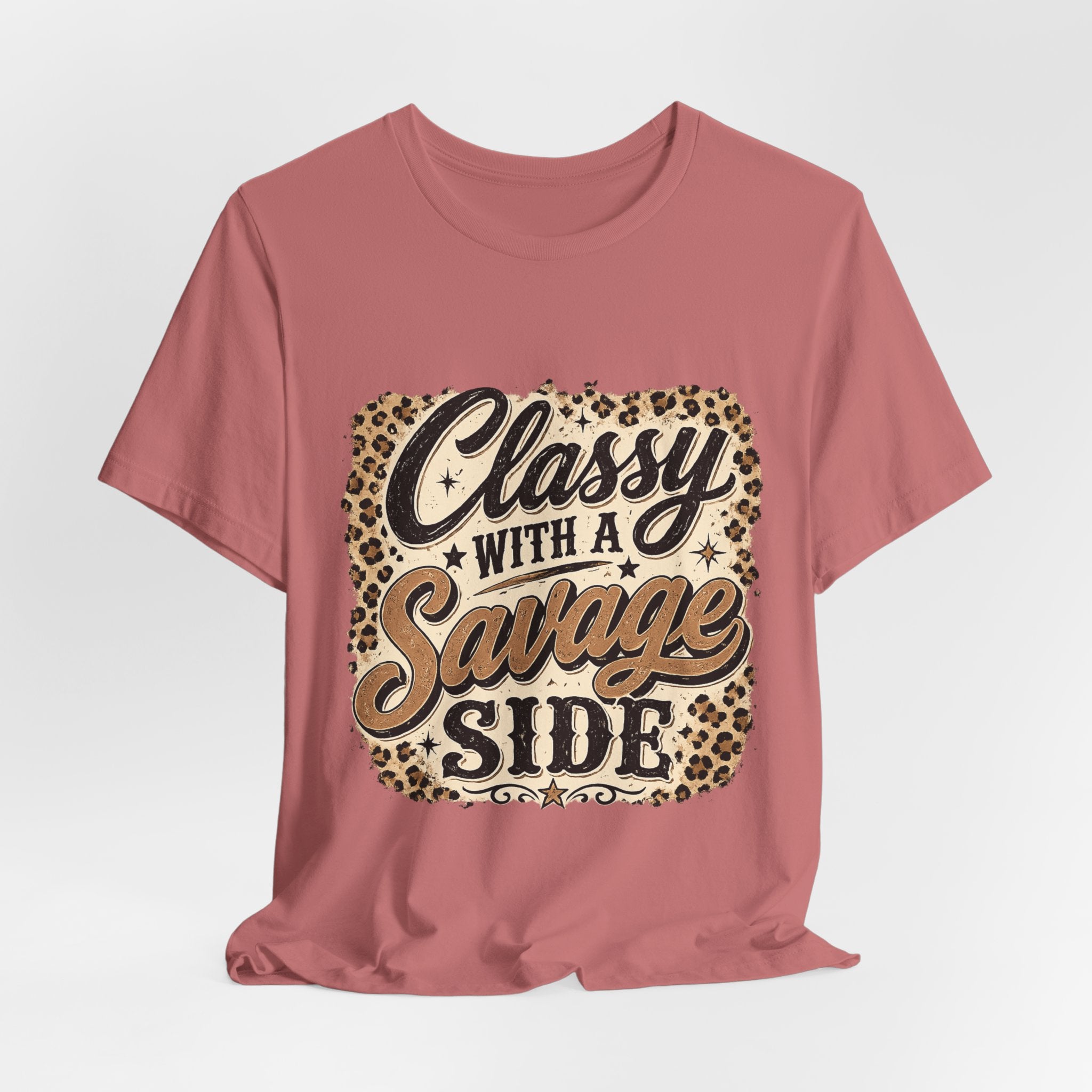 Classy with a Savage Side Leopard Graphic Tee
