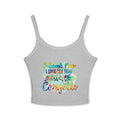 Women's Confetti Tank Top — "I sprinkle that sh*t like confetti" Colorful Graphic Crop