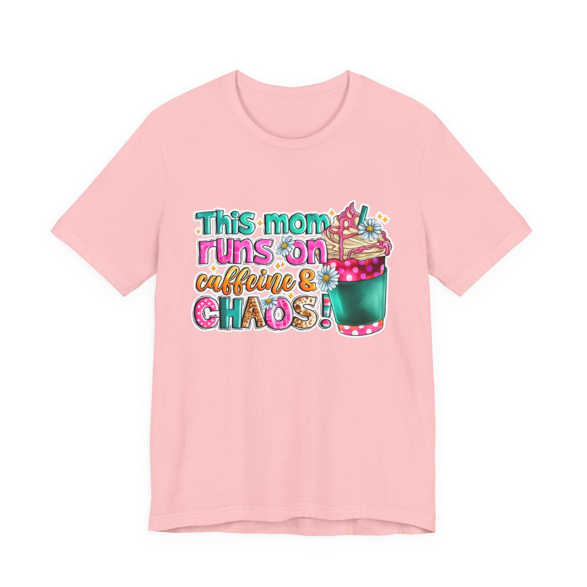 This Mom Runs on Coffee and Chaos — Funny Mom Graphic Tee