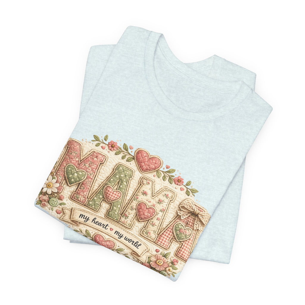 Mama — My Heart, My World | Heartfelt Mom Graphic Tee