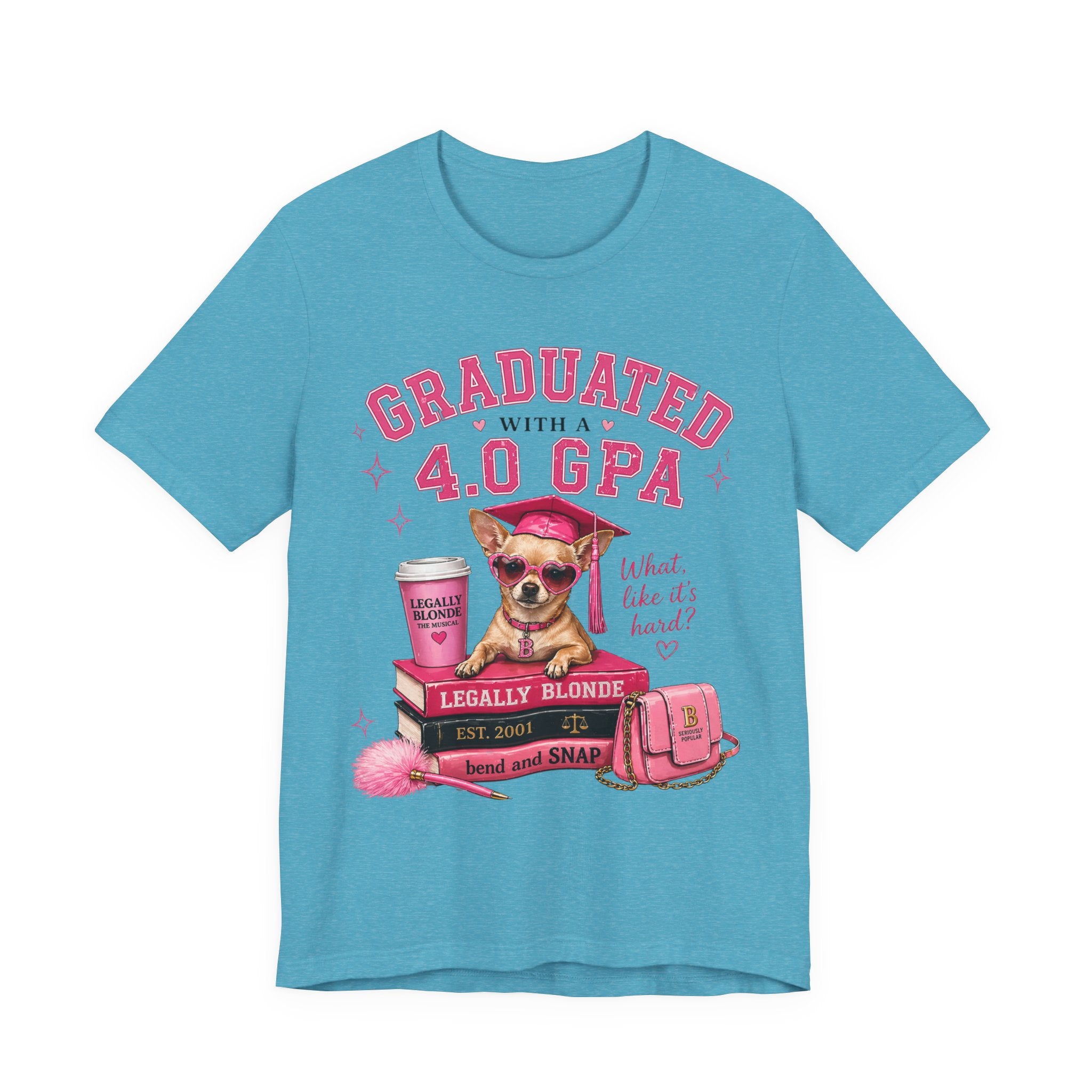 Graduated with a 4.0 GPA T-Shirt — Cute Chihuahua Grad Design