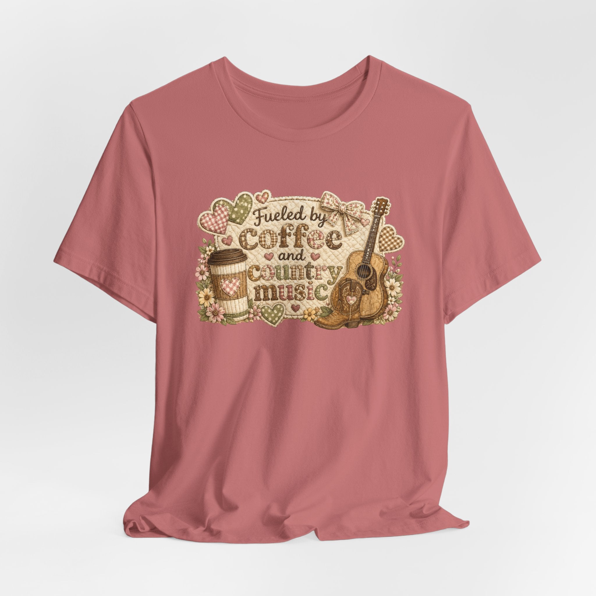 Fueled by Coffee and Country Music — Funny Women's Country Tee