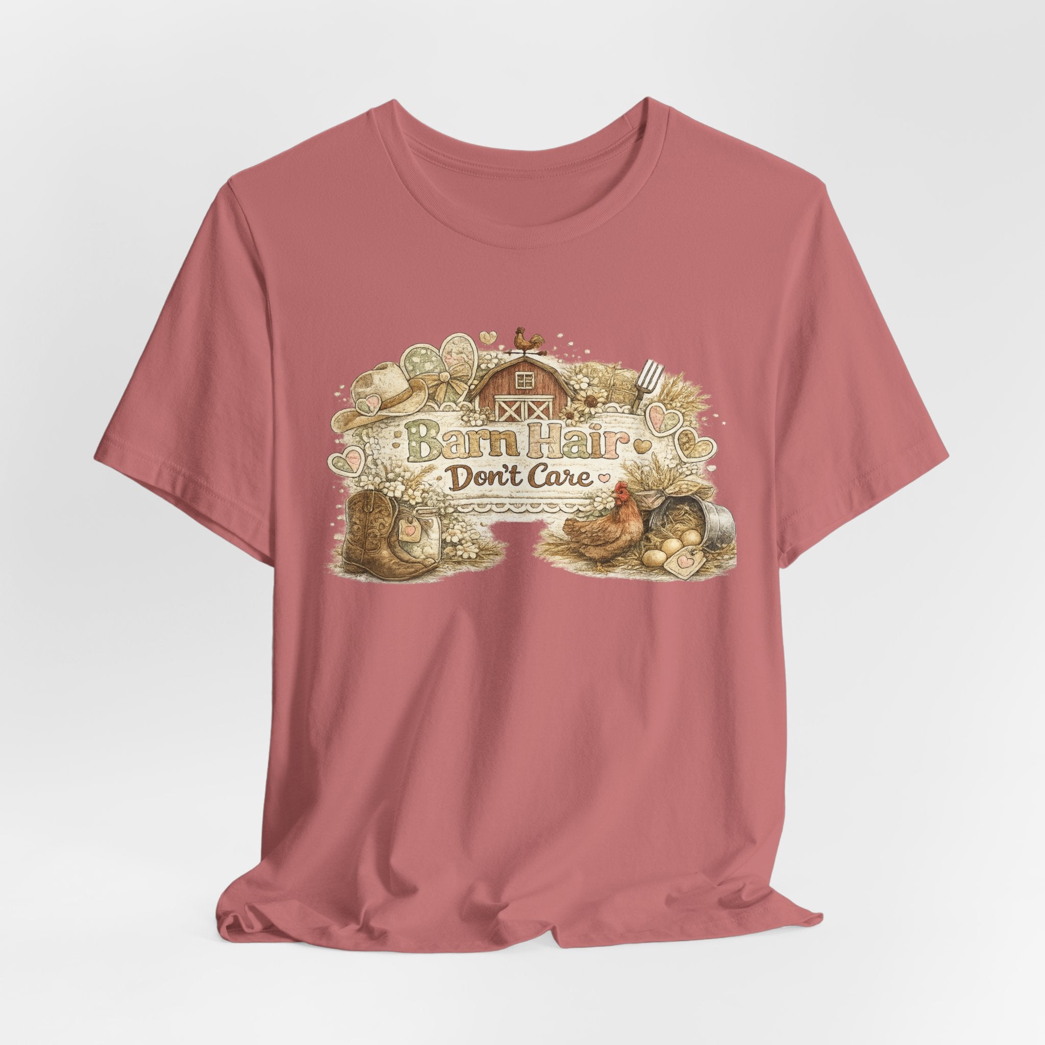 Barn Hair Don't Care — Funny Horse Girl & Country Women's Tee