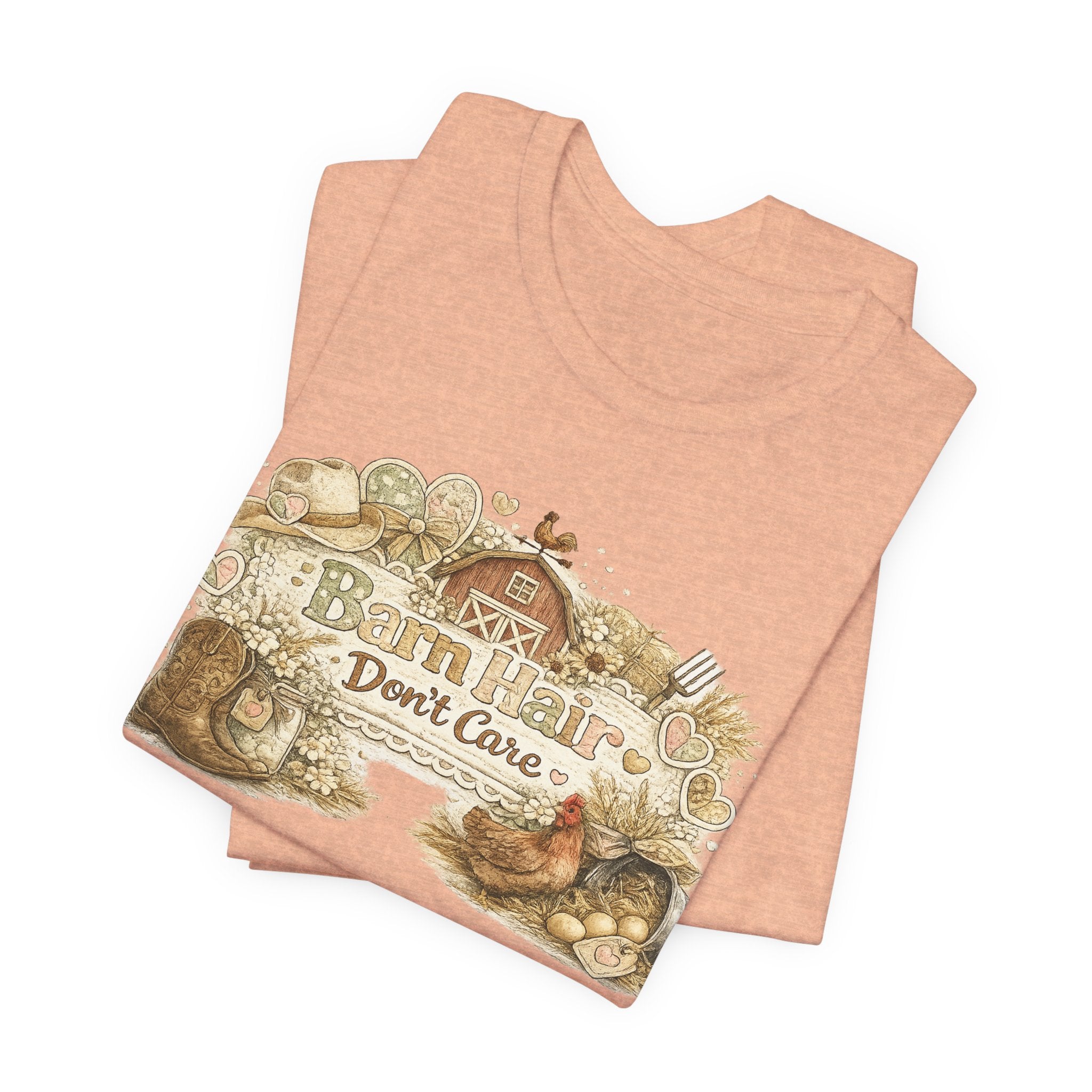 Barn Hair Don't Care — Funny Horse Girl & Country Women's Tee
