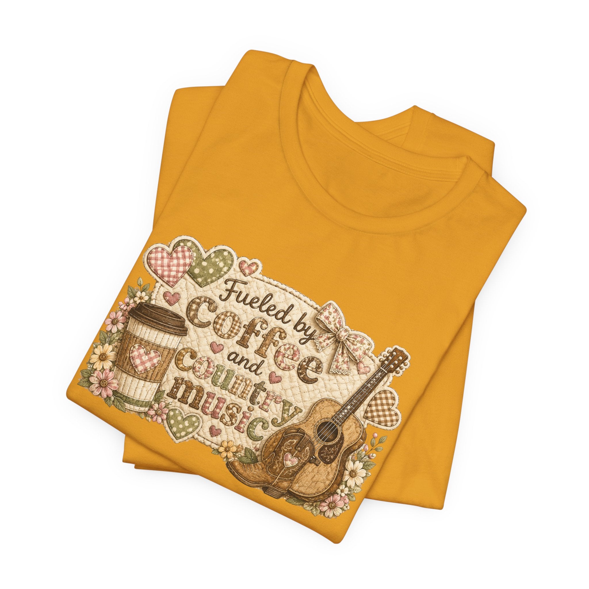 Fueled by Coffee and Country Music — Funny Women's Country Tee