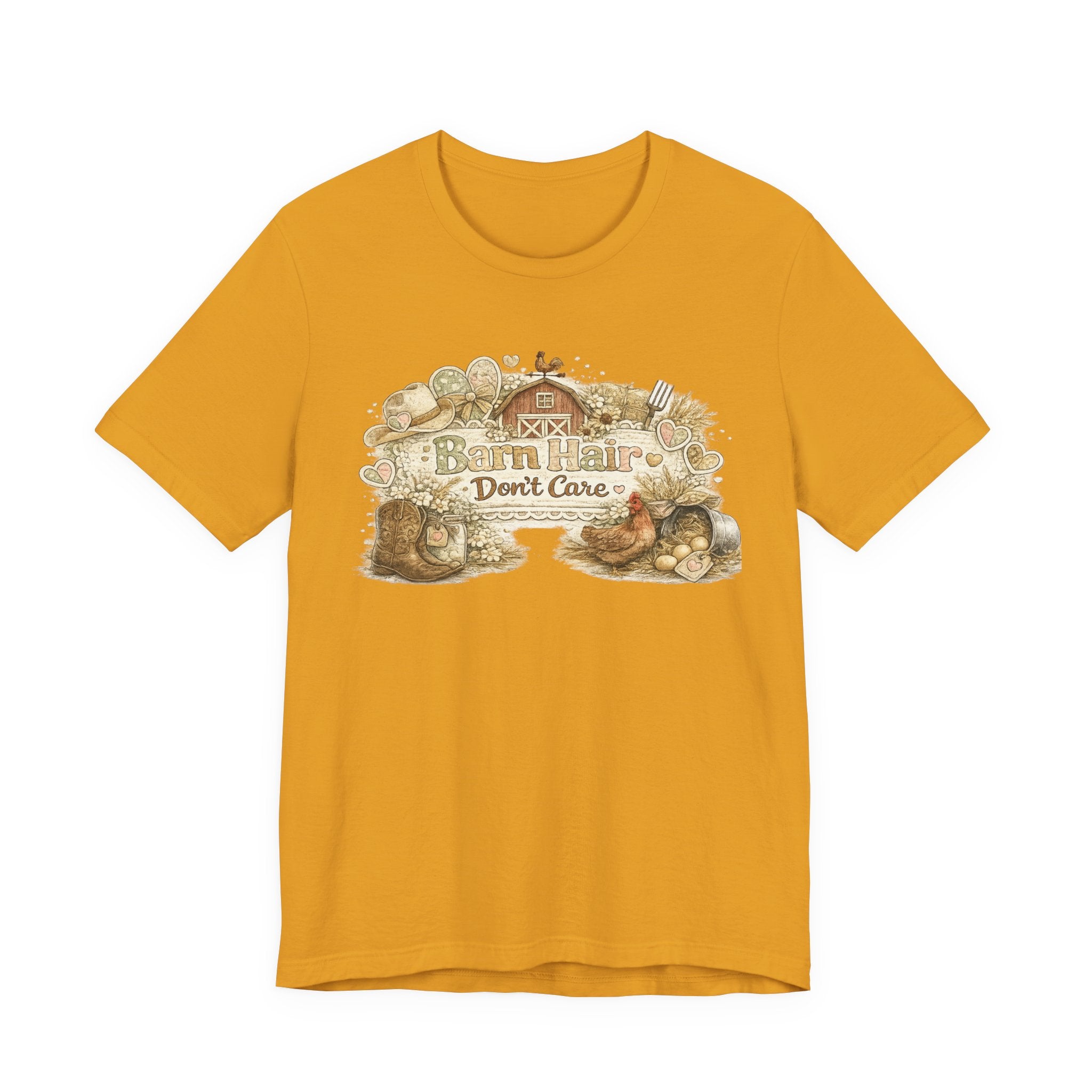 Barn Hair Don't Care — Funny Horse Girl & Country Women's Tee