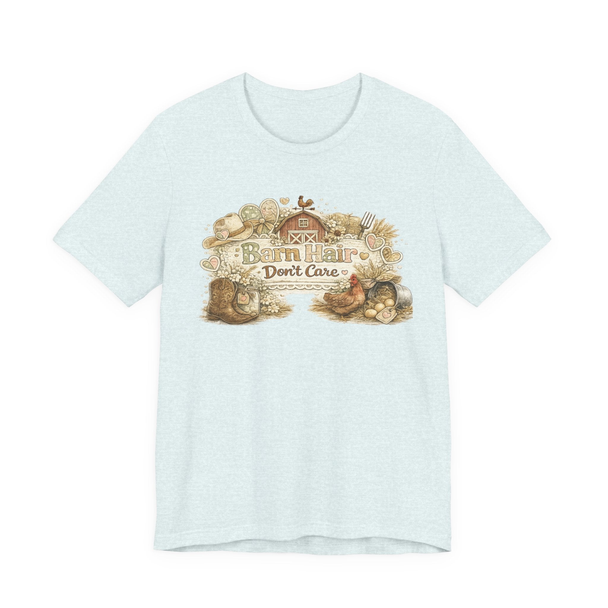 Barn Hair Don't Care — Funny Horse Girl & Country Women's Tee