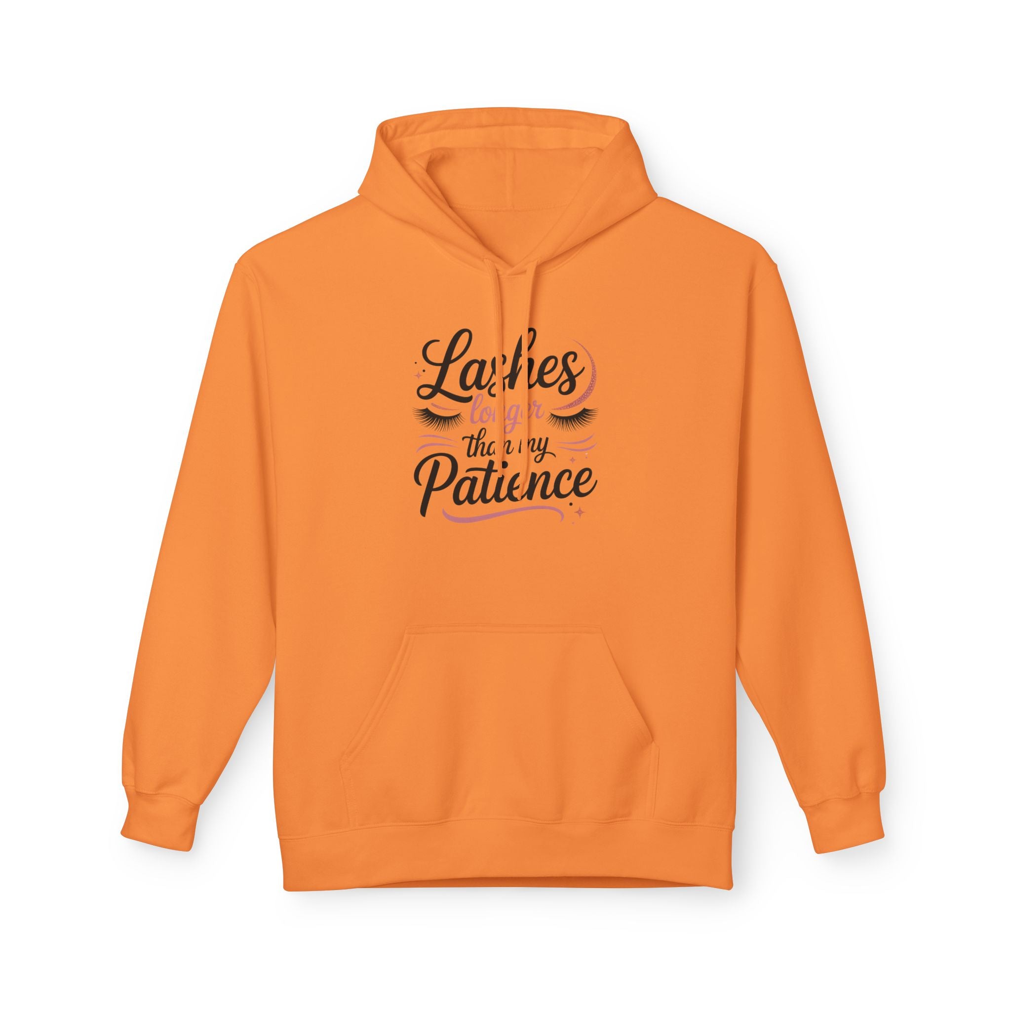 Hoodie — “Lashes to Live By: Patience” Beauty Quote Pullover