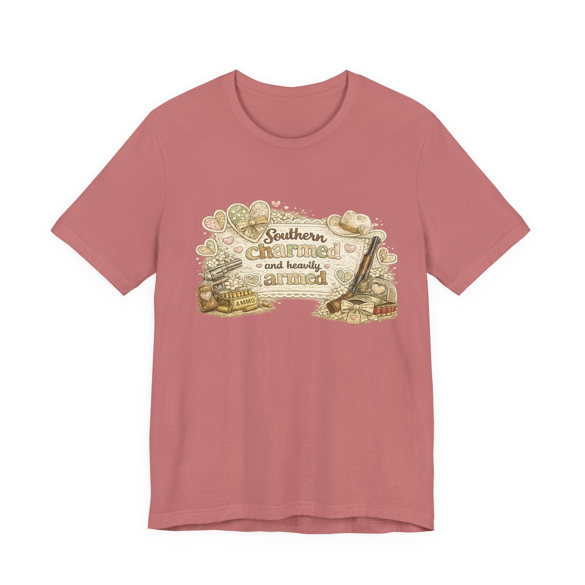 Southern Charmed and Heavily Armed — Funny Women's 2nd Amendment Tee