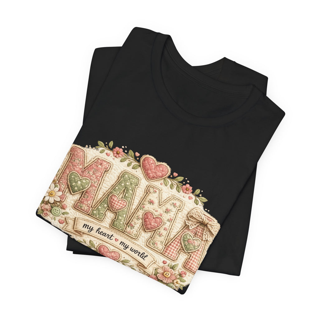 Mama — My Heart, My World | Heartfelt Mom Graphic Tee