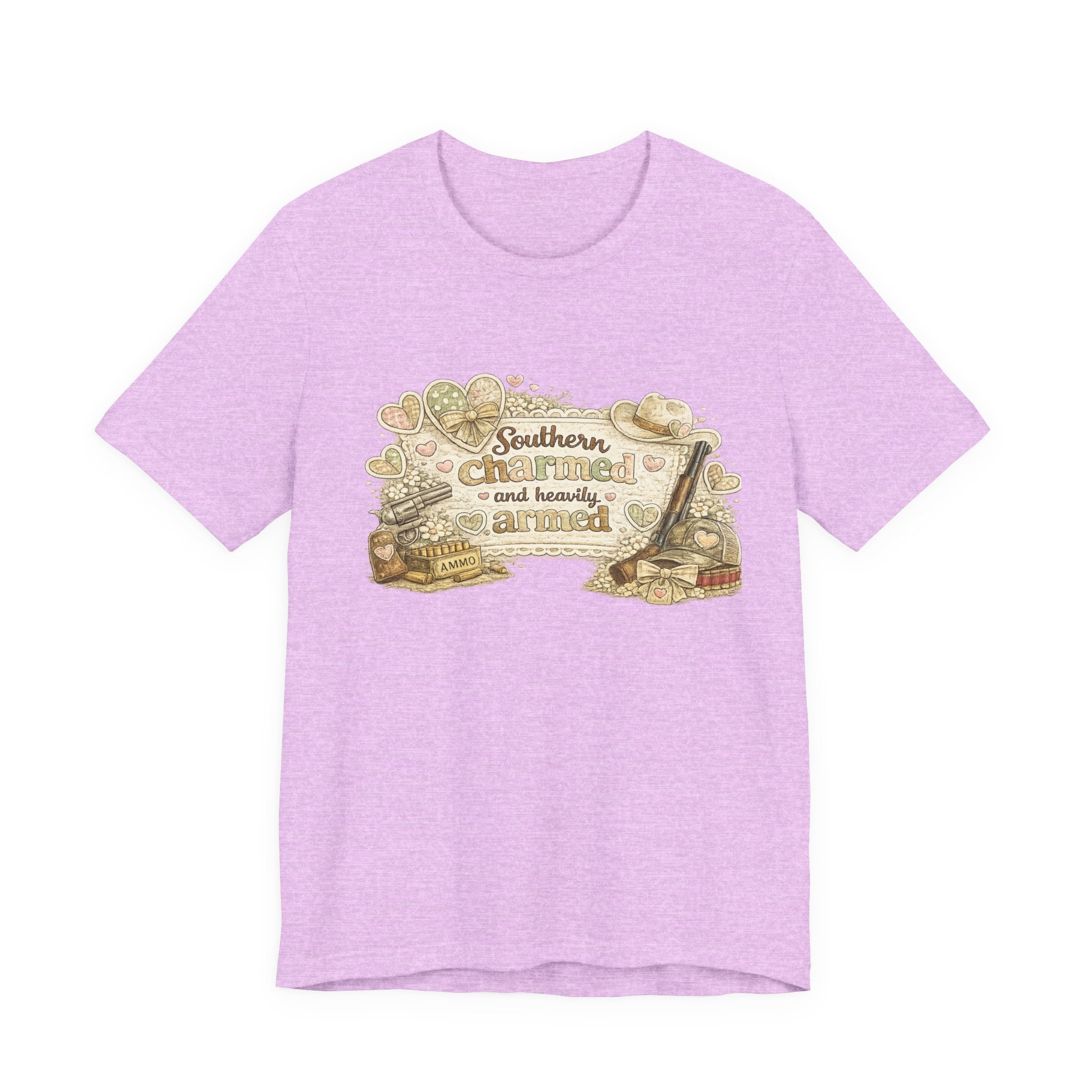 Southern Charmed and Heavily Armed — Funny Women's 2nd Amendment Tee