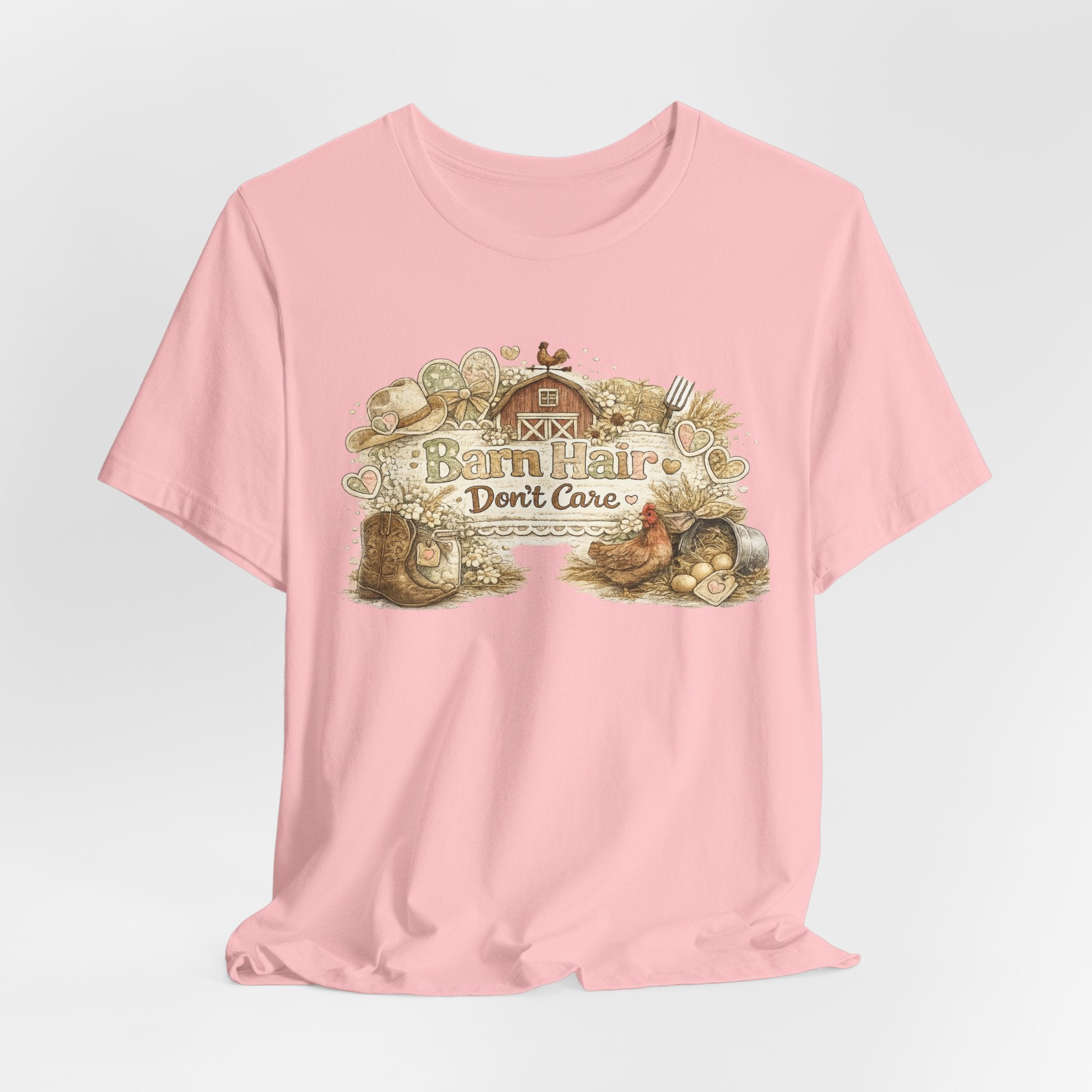 Barn Hair Don't Care — Funny Horse Girl & Country Women's Tee