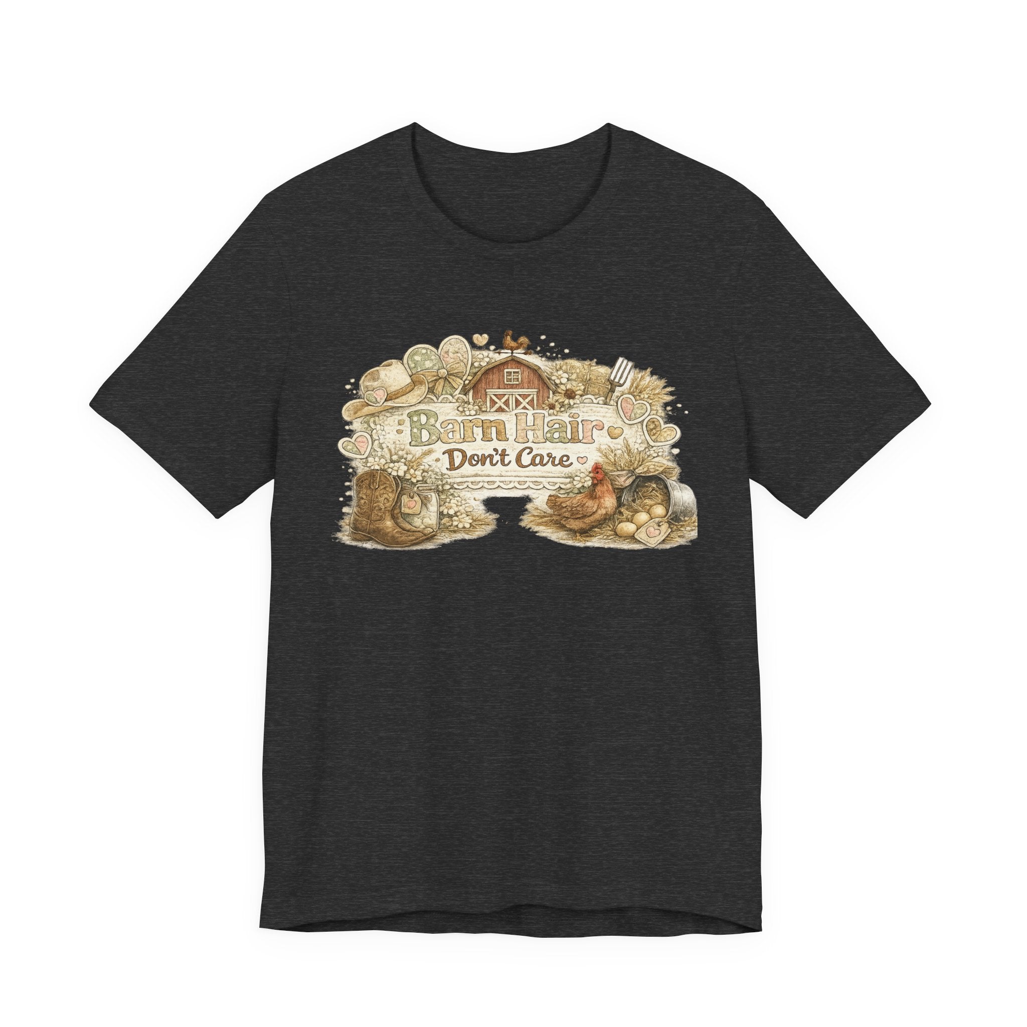 Barn Hair Don't Care — Funny Horse Girl & Country Women's Tee