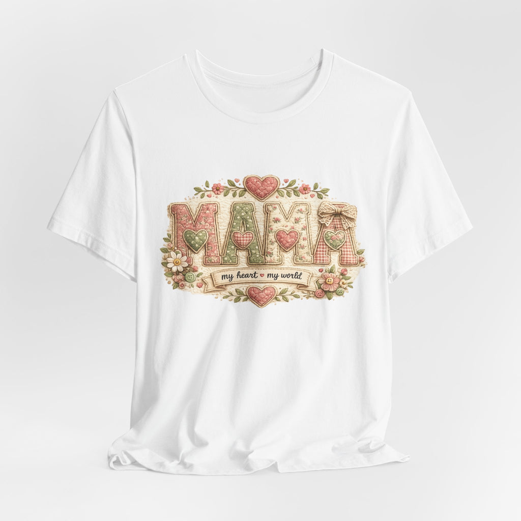 Mama — My Heart, My World | Heartfelt Mom Graphic Tee