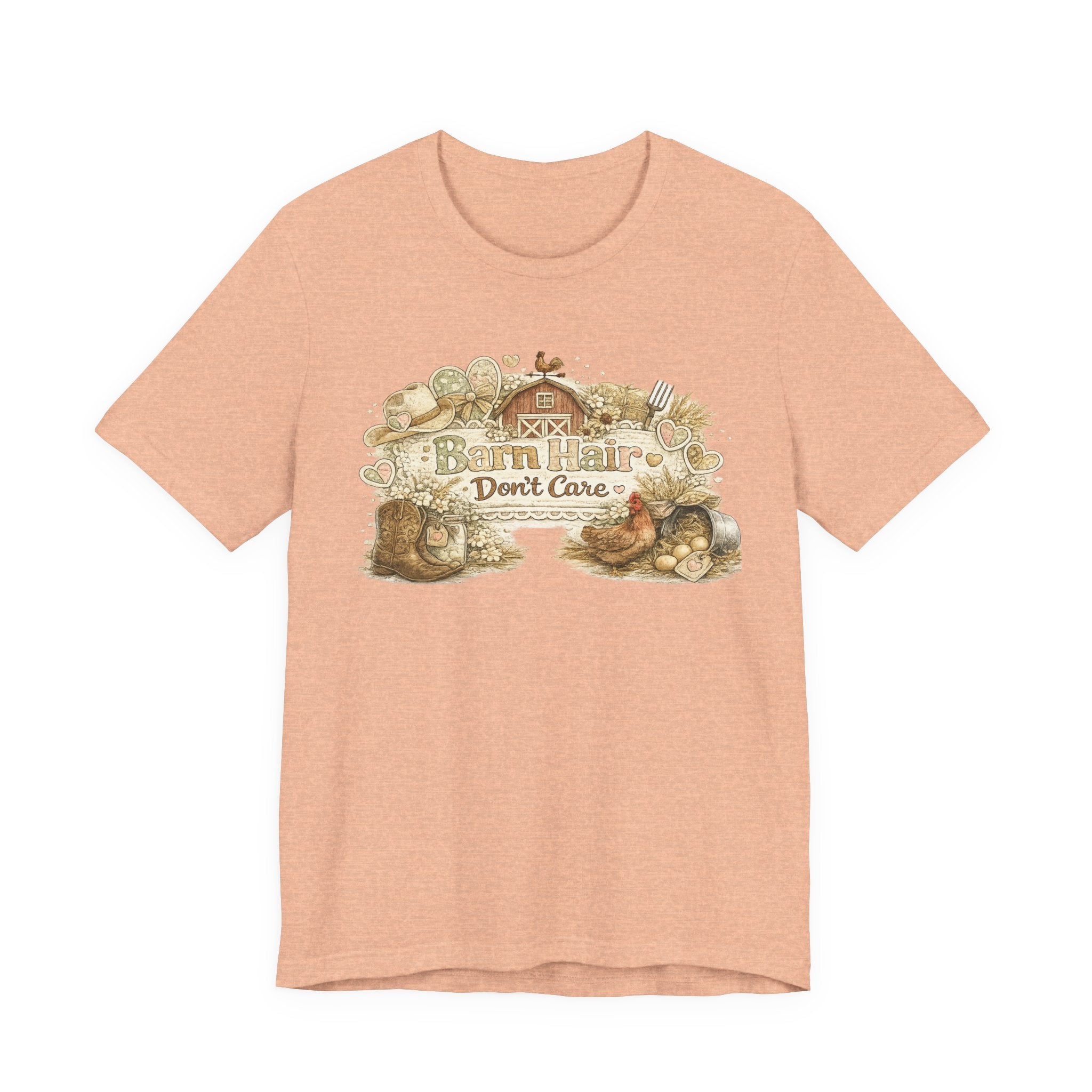 Barn Hair Don't Care — Funny Horse Girl & Country Women's Tee