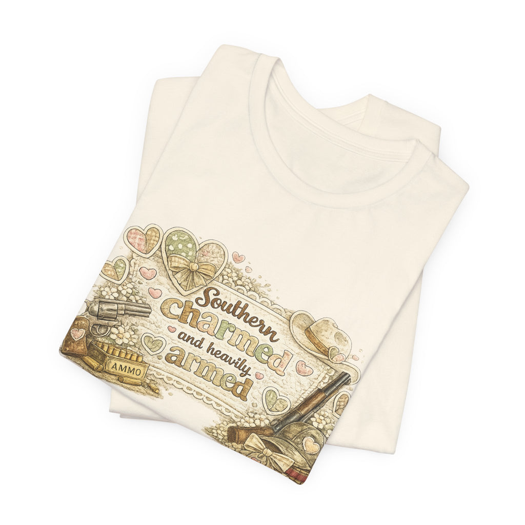 Southern Charmed and Heavily Armed — Funny Women's 2nd Amendment Tee