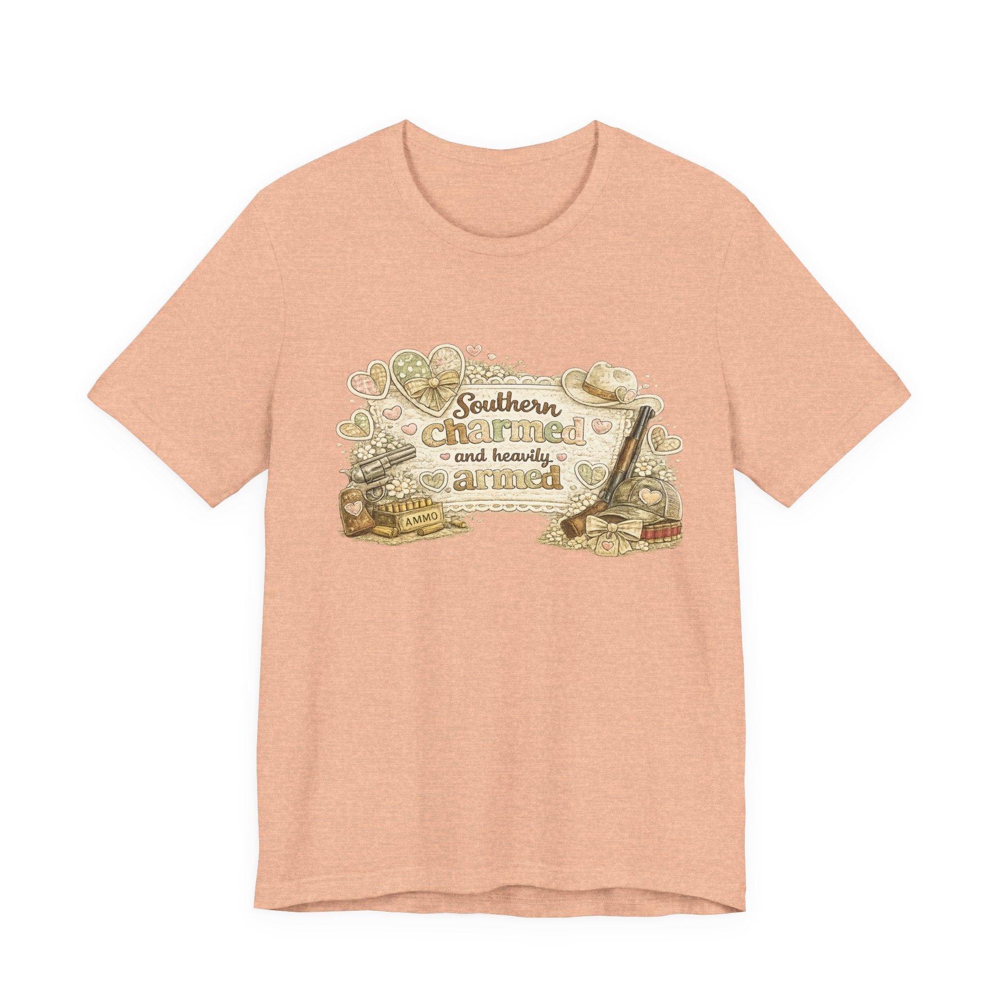 Southern Charmed and Heavily Armed — Funny Women's 2nd Amendment Tee