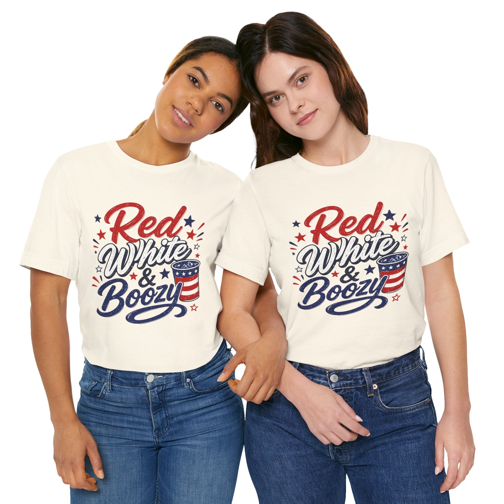 Red White & Boozy Tee — Patriotic 4th of July Graphic T-Shirt