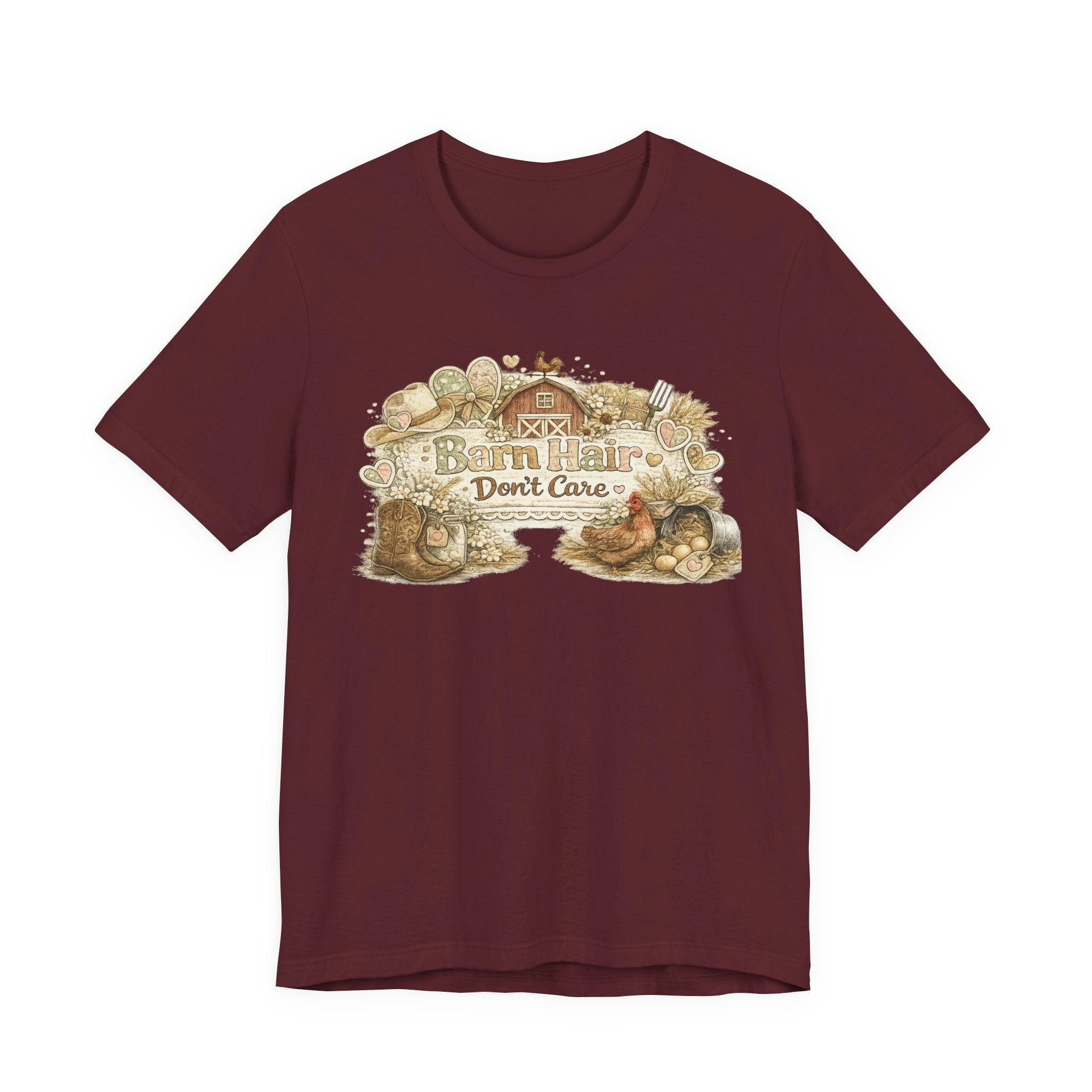 Barn Hair Don't Care — Funny Horse Girl & Country Women's Tee