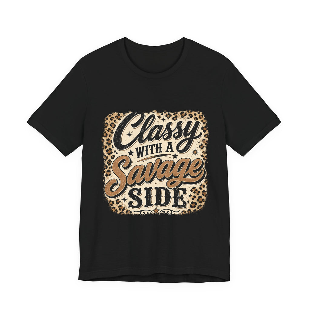 Classy with a Savage Side Leopard Graphic Tee