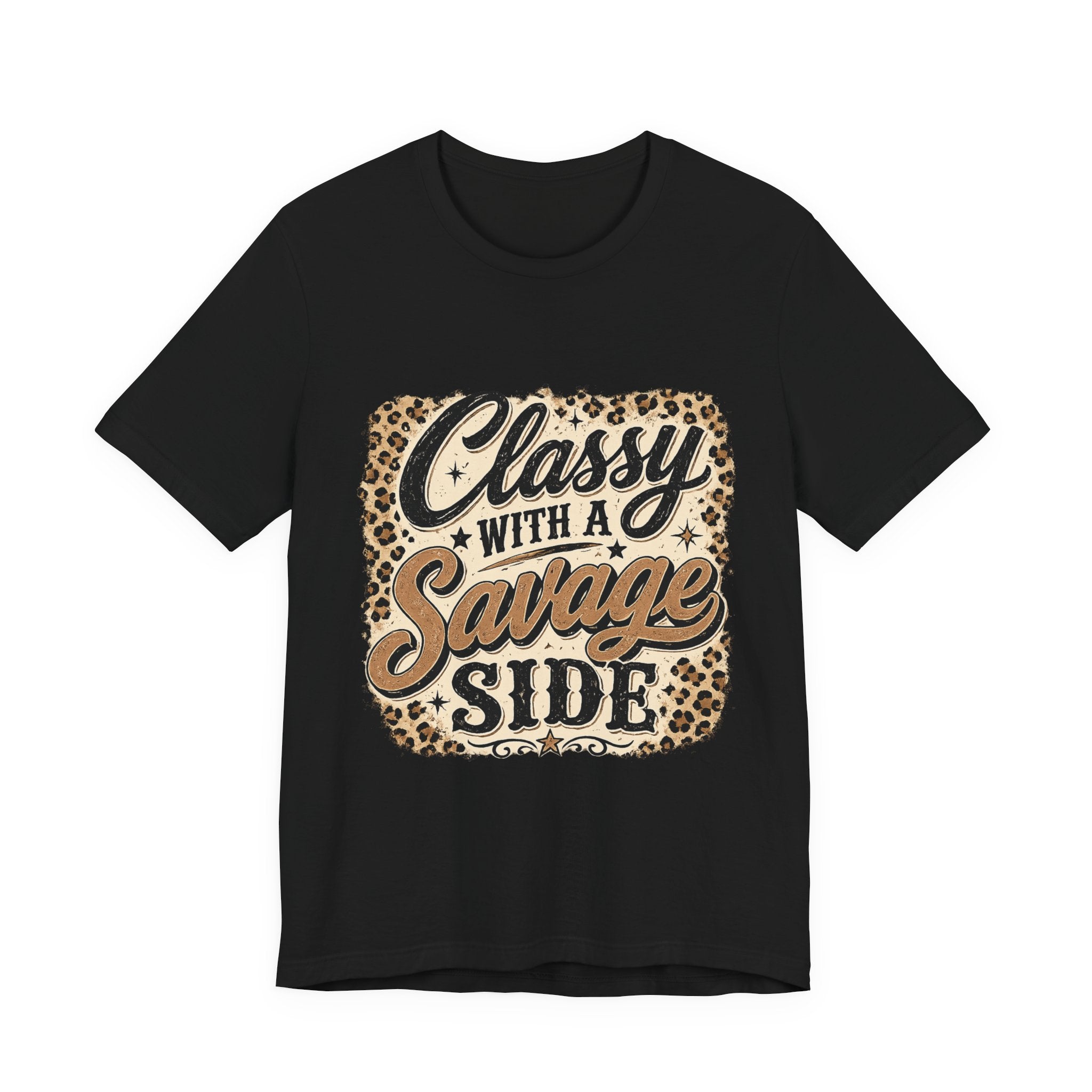 Classy with a Savage Side Leopard Graphic Tee