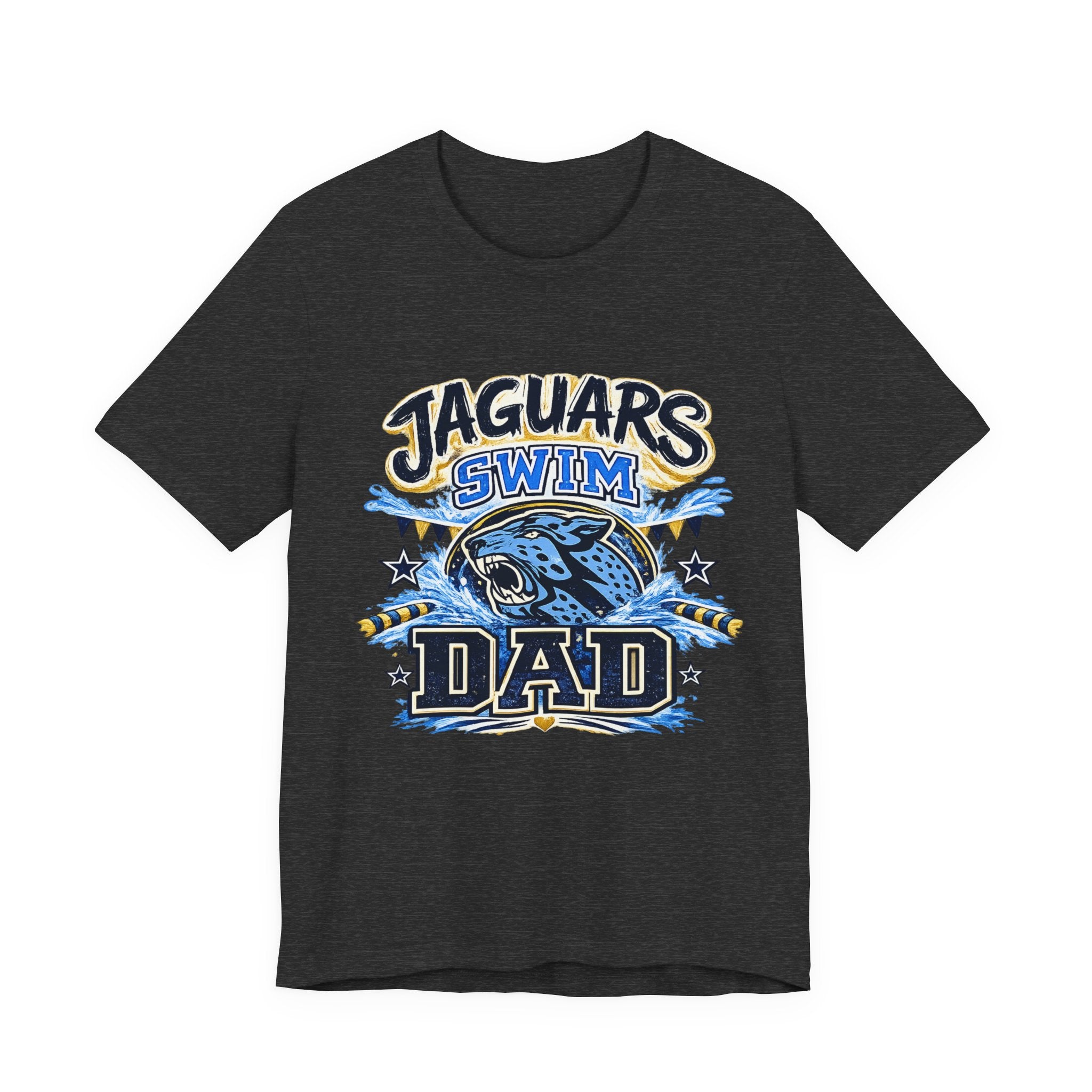 Jaguar Swim Dad — Proud School Swim Team Parent Graphic Tee