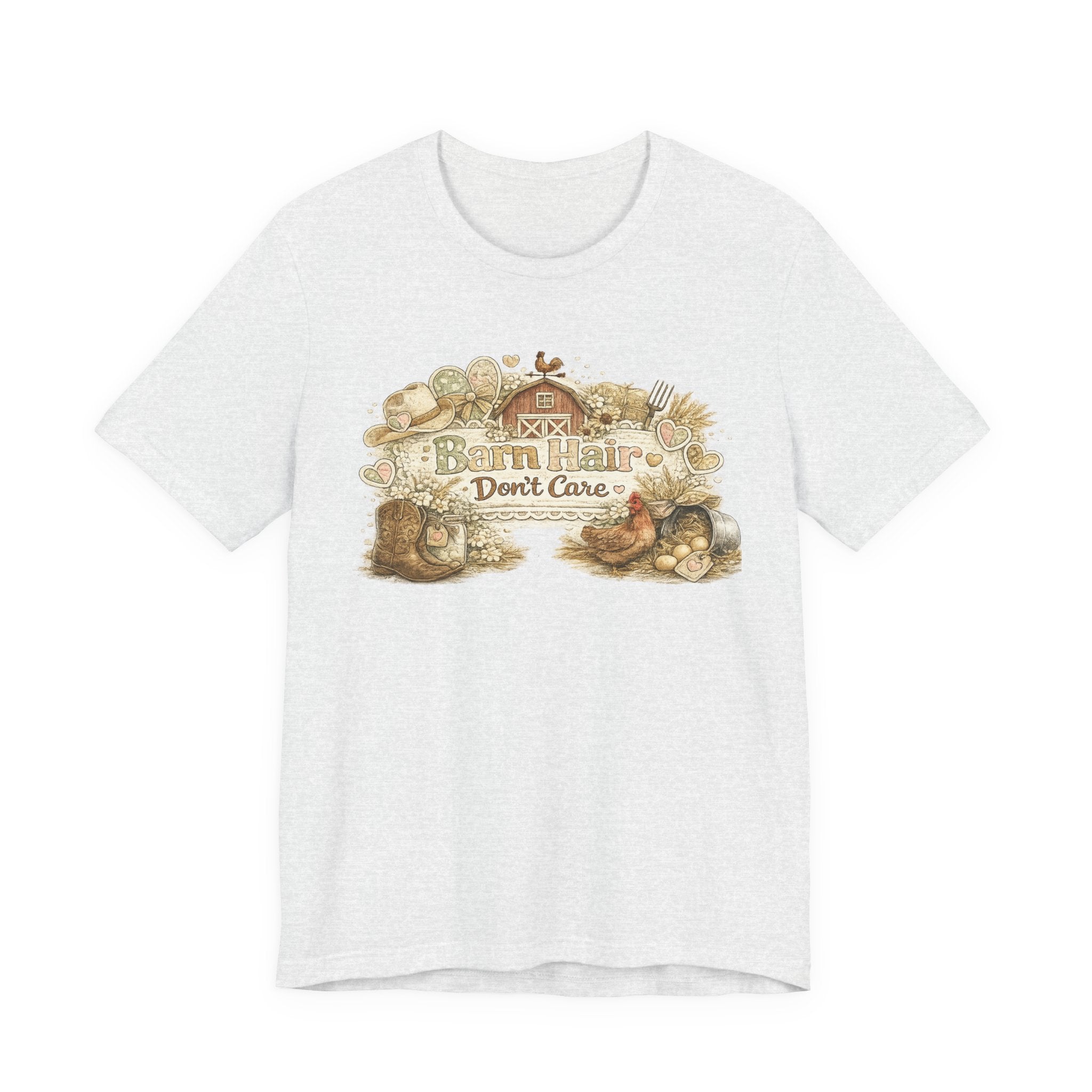Barn Hair Don't Care — Funny Horse Girl & Country Women's Tee