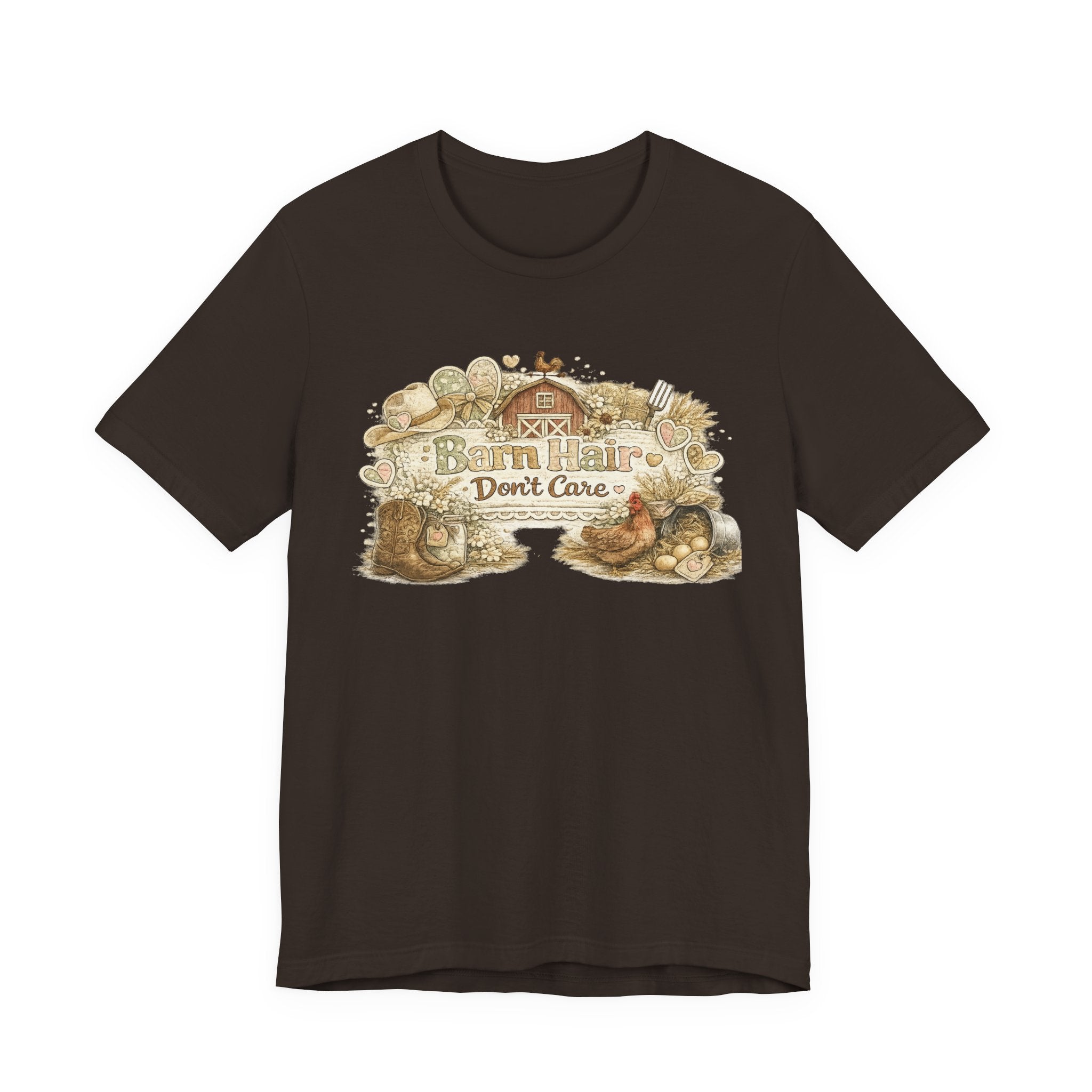Barn Hair Don't Care — Funny Horse Girl & Country Women's Tee