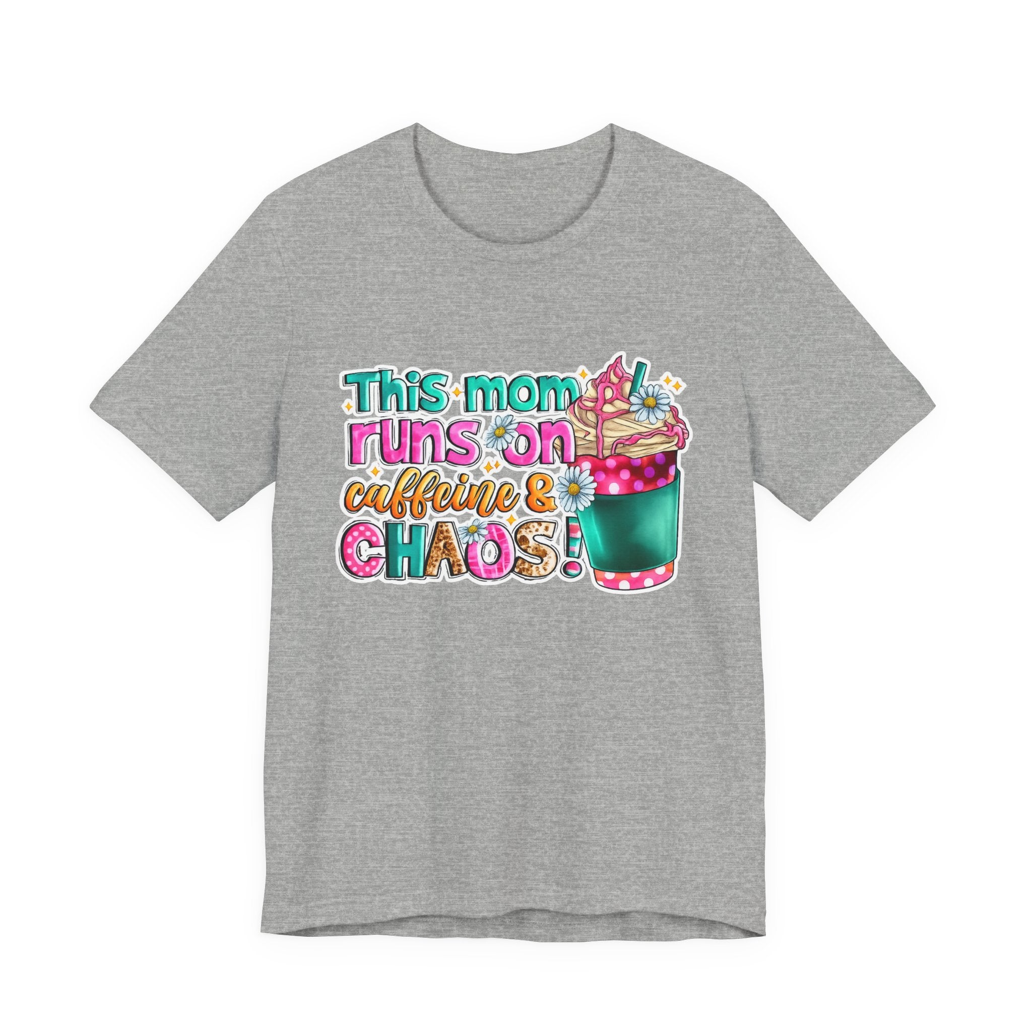 This Mom Runs on Coffee and Chaos — Funny Mom Graphic Tee
