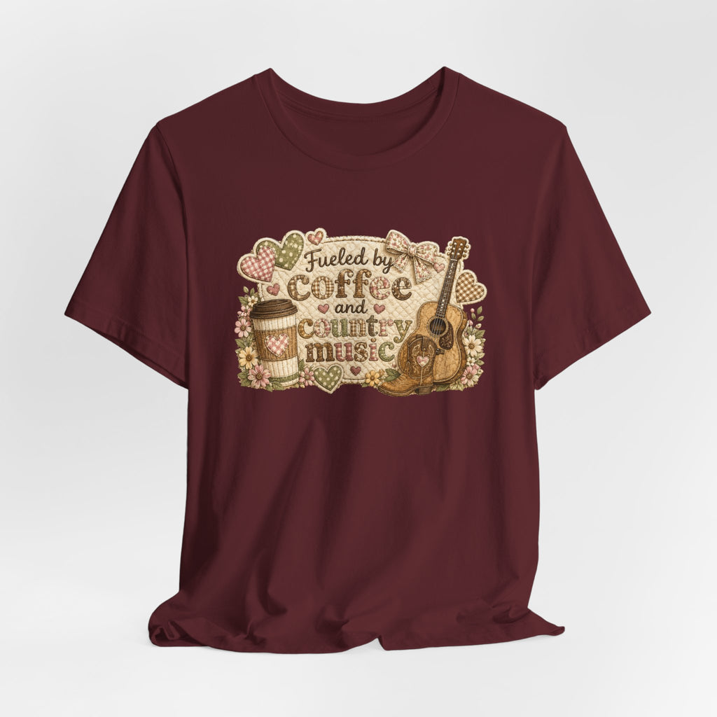 Fueled by Coffee and Country Music — Funny Women's Country Tee