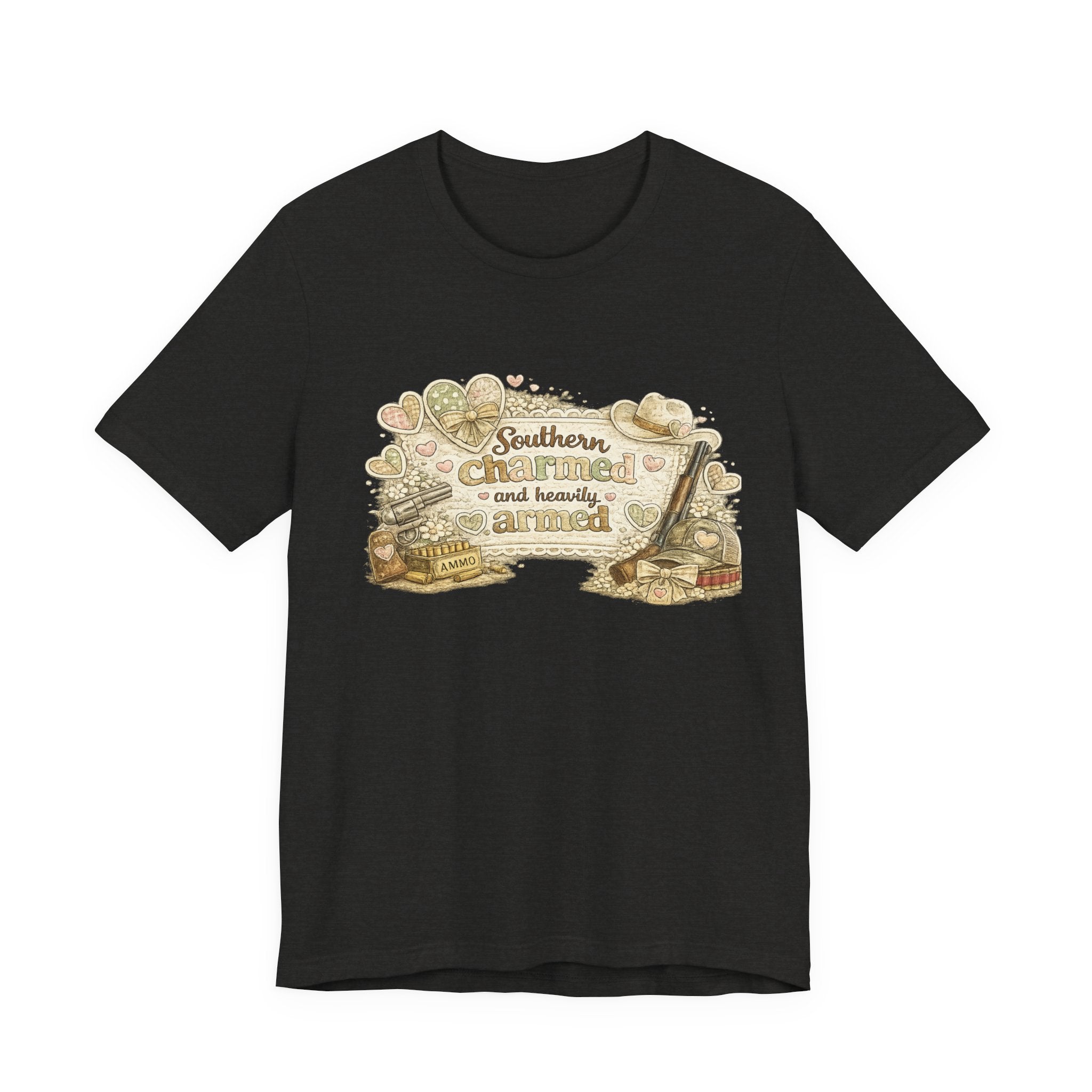 Southern Charmed and Heavily Armed — Funny Women's 2nd Amendment Tee