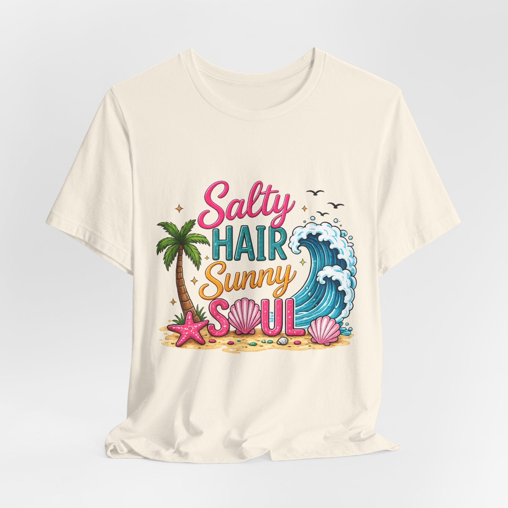 Salty Hair Sunny Soul — Women's Beach Graphic Tee