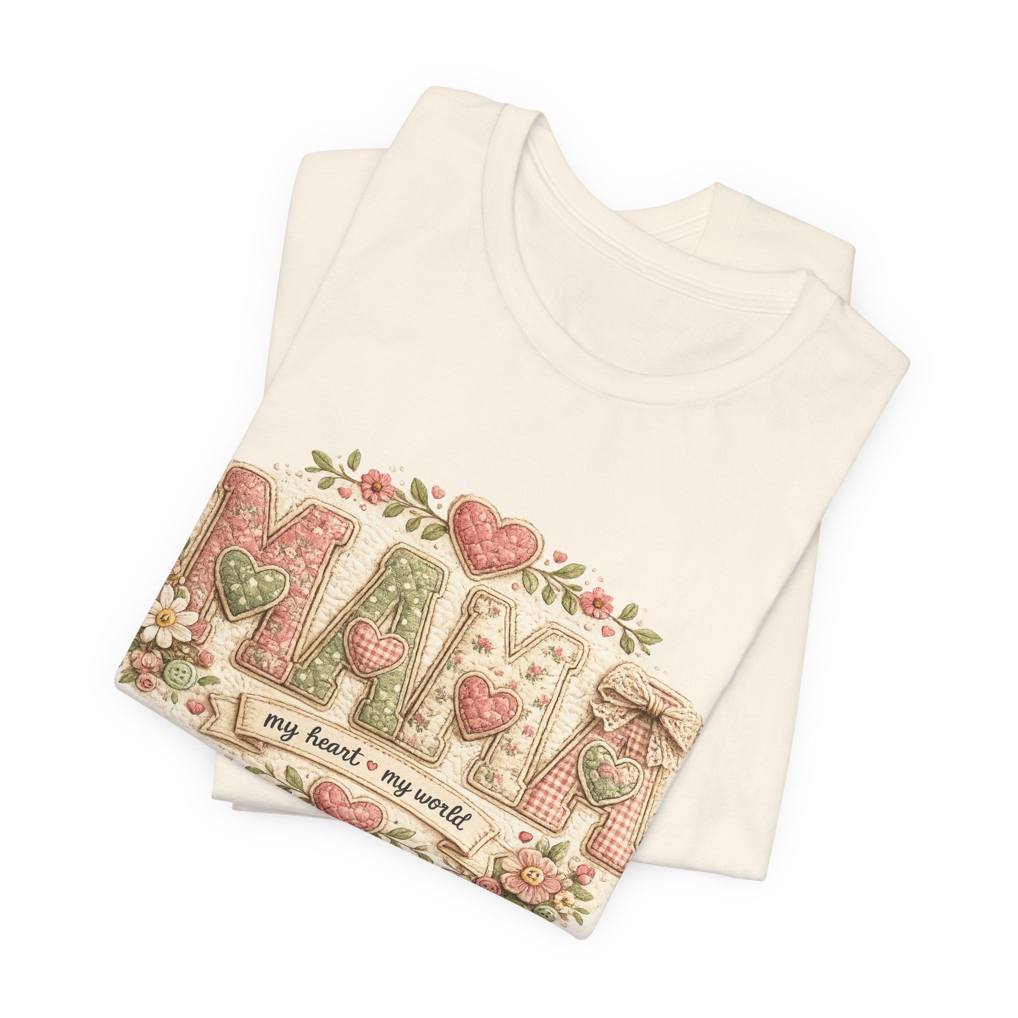 Mama — My Heart, My World | Heartfelt Mom Graphic Tee