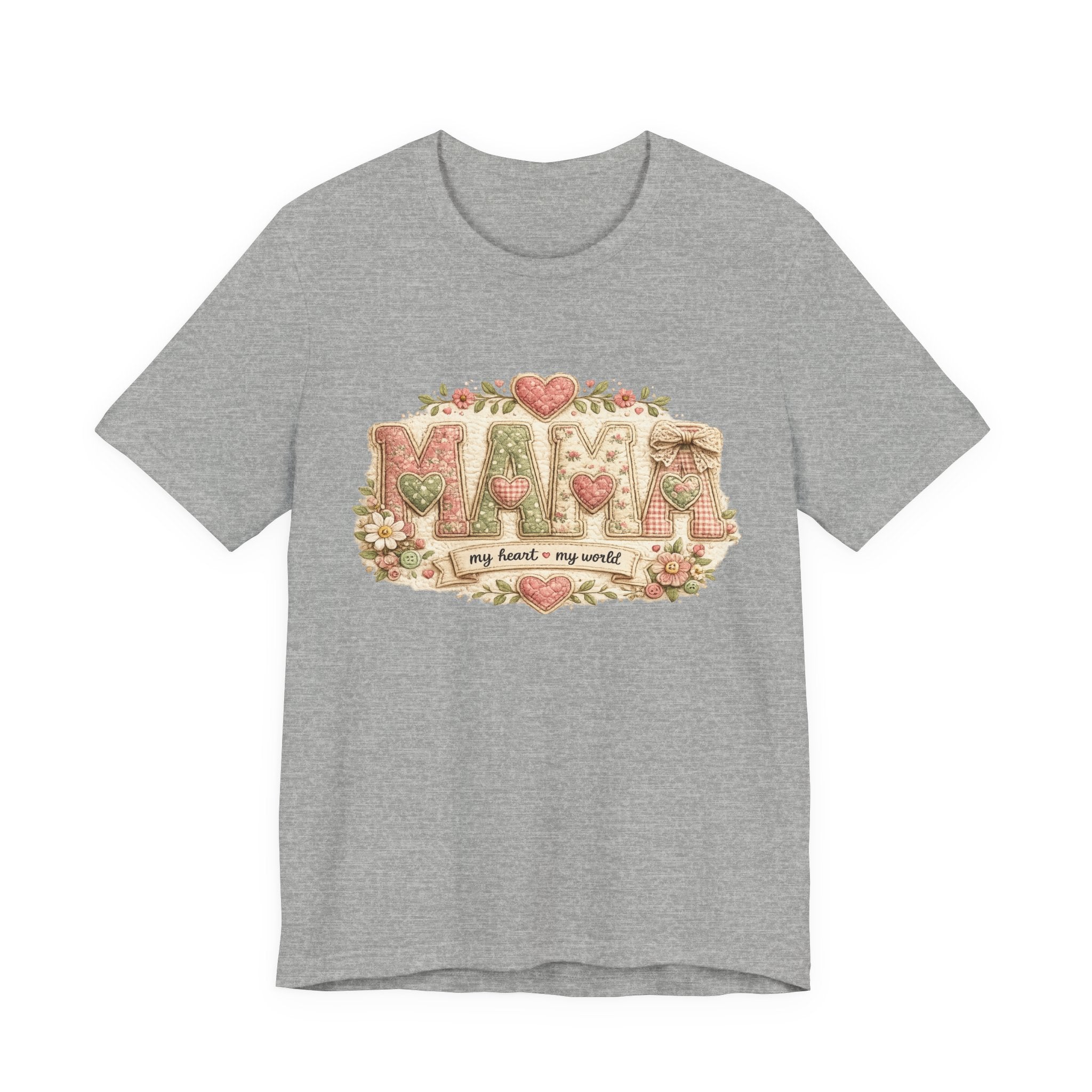 Mama — My Heart, My World | Heartfelt Mom Graphic Tee