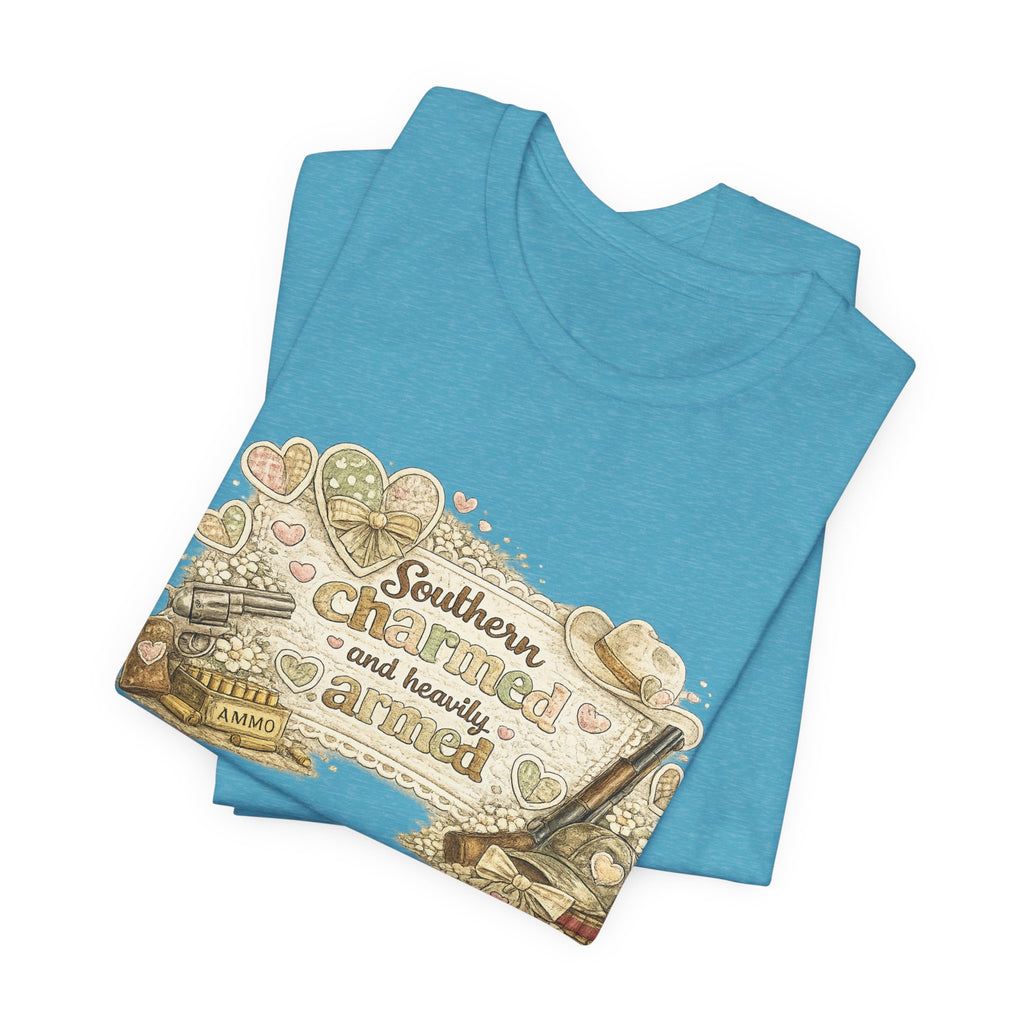 Southern Charmed and Heavily Armed — Funny Women's 2nd Amendment Tee