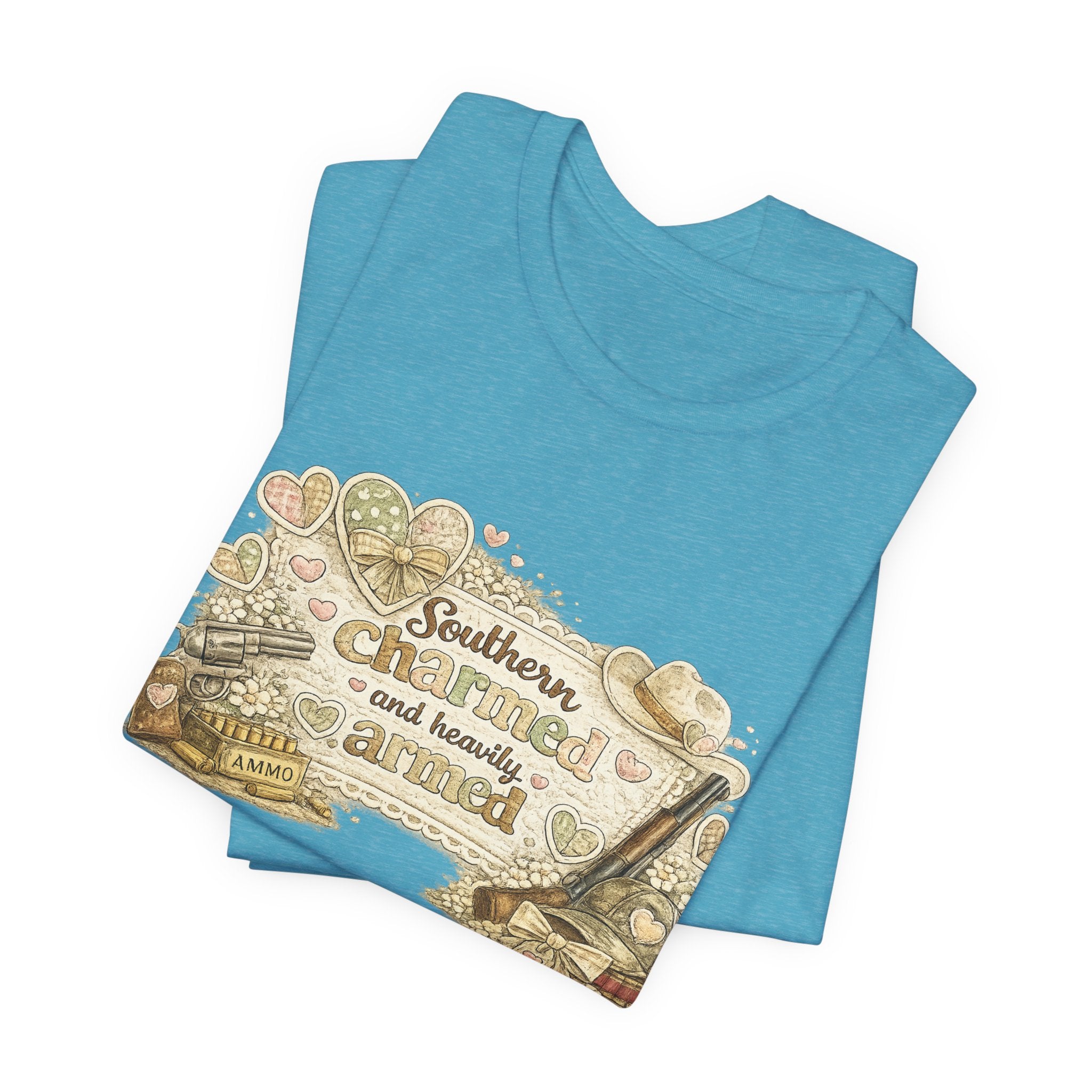 Southern Charmed and Heavily Armed — Funny Women's 2nd Amendment Tee