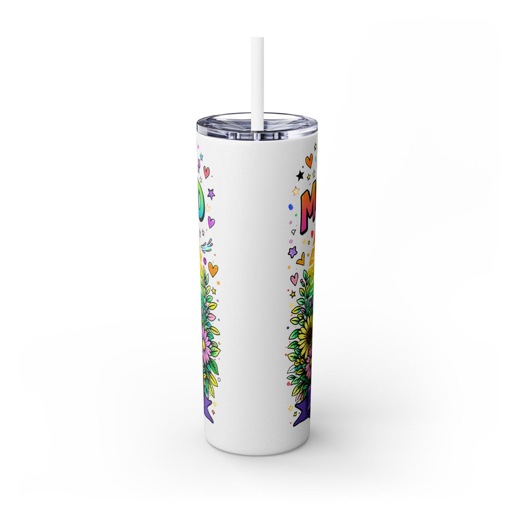 Skinny Tumbler - "Surviving Motherhood" 20oz Stainless Straw Cup