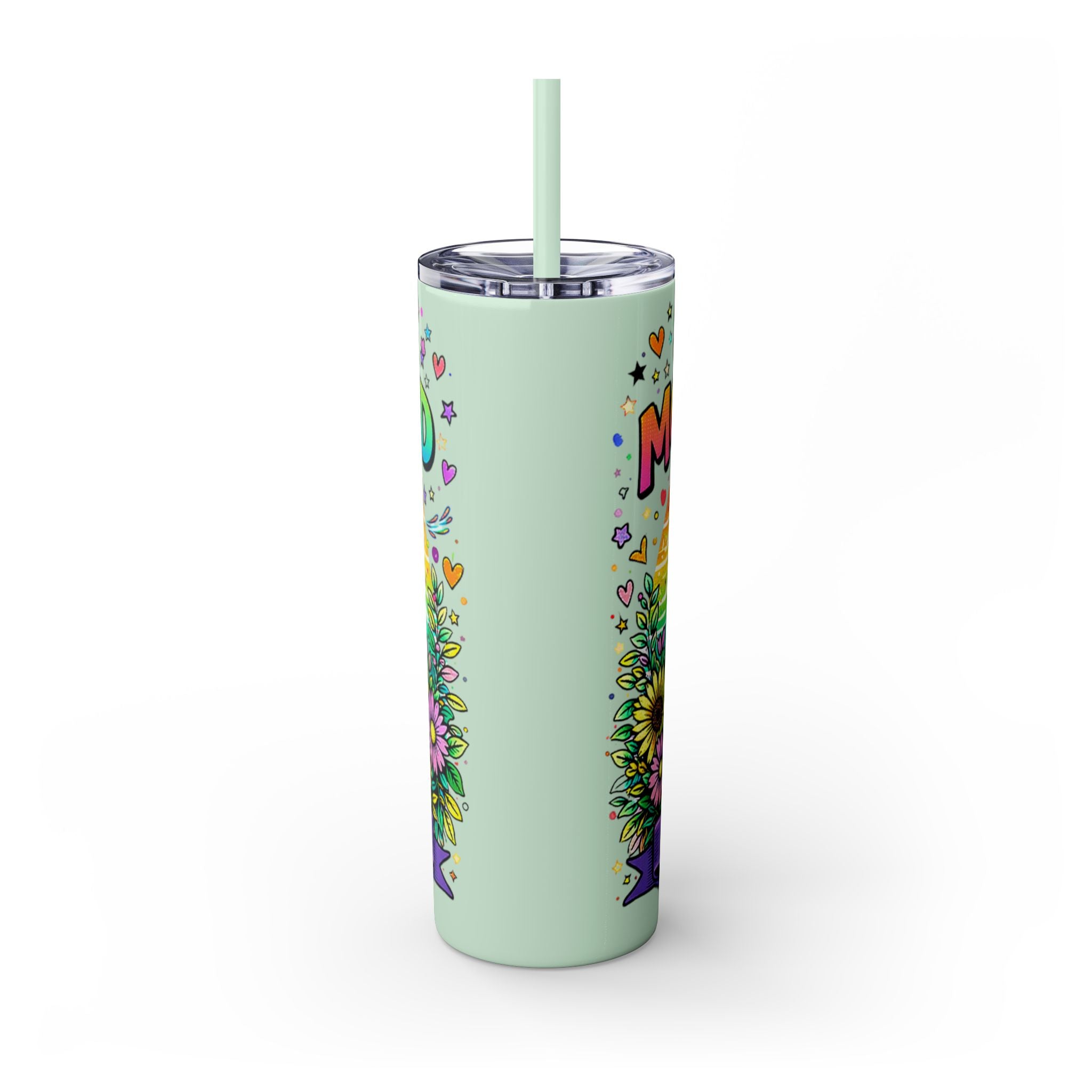 Skinny Tumbler - "Surviving Motherhood" 20oz Stainless Straw Cup